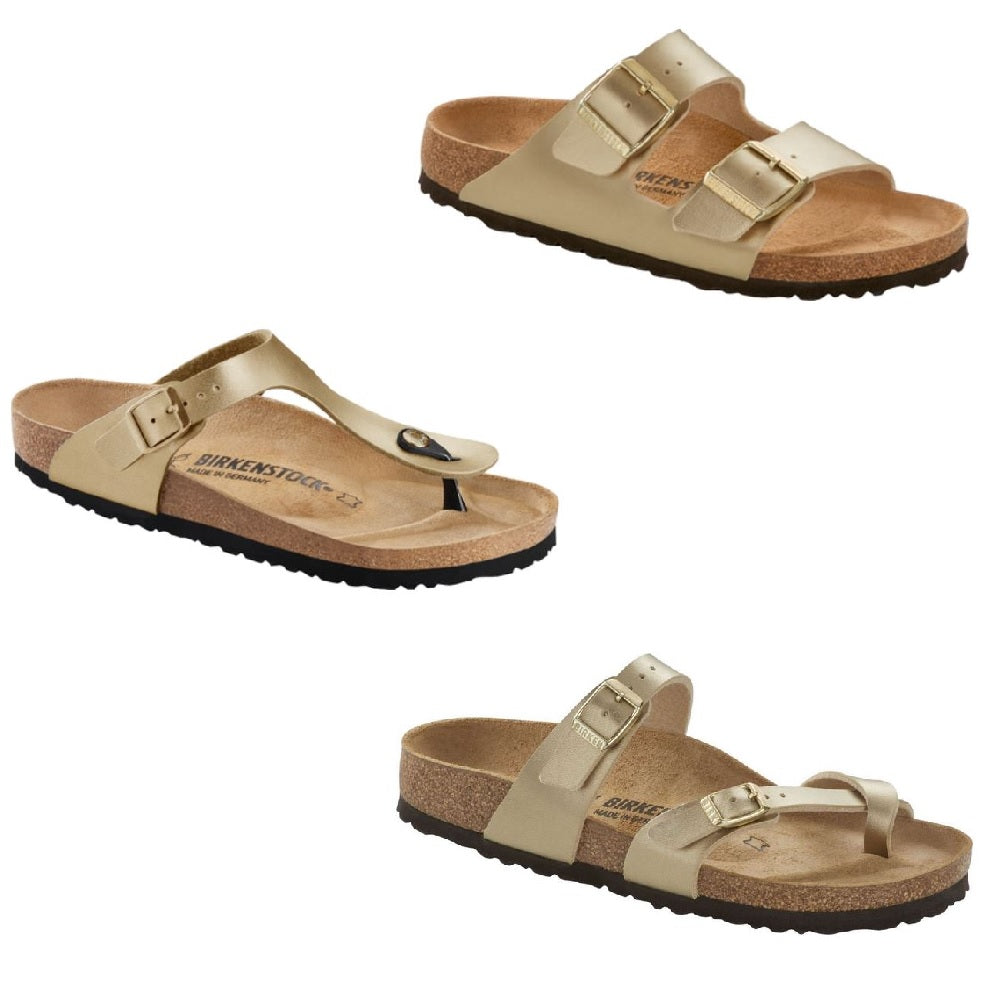Birkenstock Gizeh Mayari Arizona Gold Buckle New Summer Beach Sandals Slides - Bartel-Shop