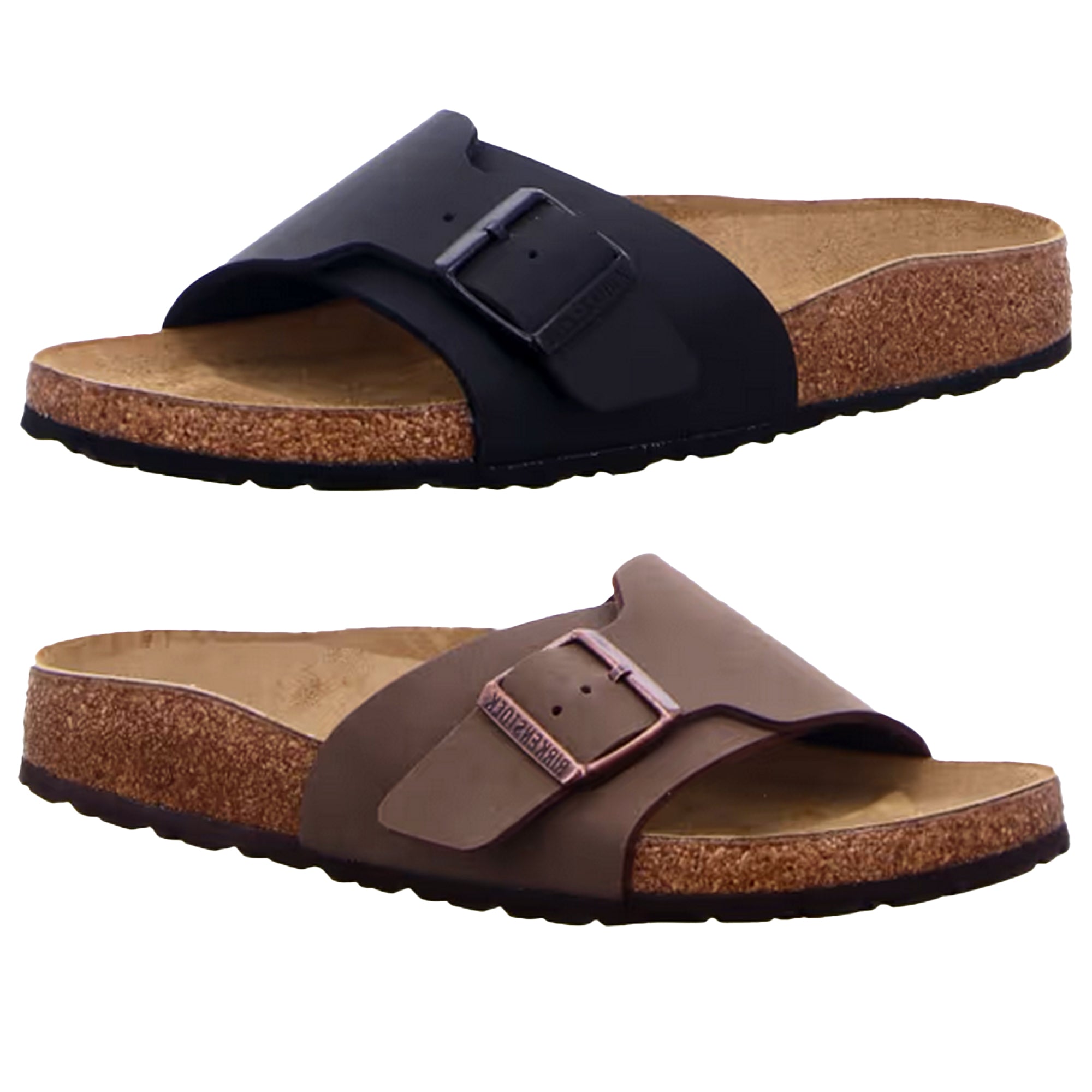 Birkenstock Catalina BF Black Brown Sandals Slides Mules Slippers NEW Buckle