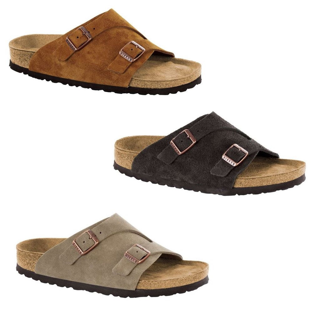Birkenstock Zurich Zürich Taupe Mink Mocca Suede Leather Sandals Clogs Mules SFB - Bartel-Shop