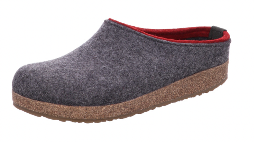 Haflinger Grizzly Kris Clogs Mules Slippers Wool Felt House Shoes Slip On - Bartel-Shop