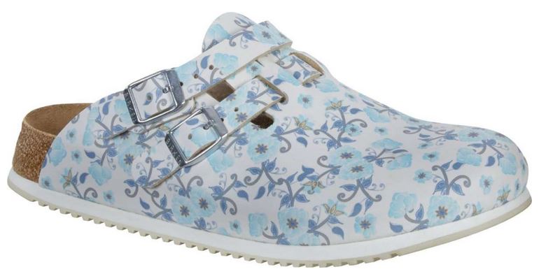 Birkenstock Kay SL Flower Blooming Paisley Clogs Mules Sandals Slides Grip WORK - Bartel-Shop