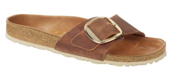 Birkenstock Madrid Big Buckle Cognac Black Gold Sandals Mules Slippers NEW Shoes - Bartel-Shop
