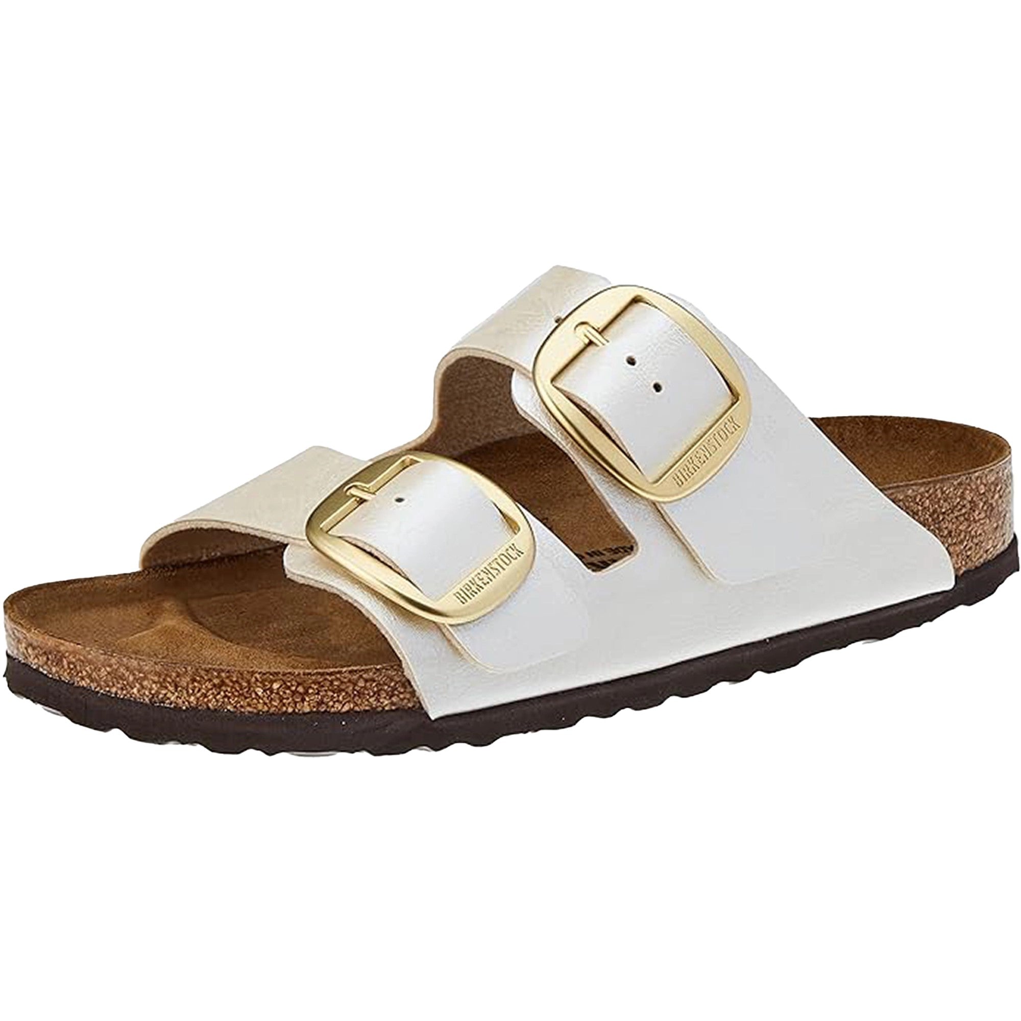 Birkenstock Arizona Big Buckle BF Graceful Taupe Pearl White Sandals Slides women