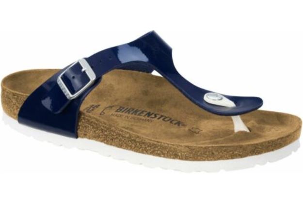 Birkenstock Gizeh BF Patent dress blue Flip Flops Sandals Thongs - Bartel-Shop