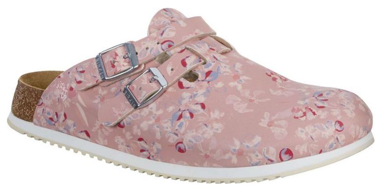 Birkenstock Kay SL Flower Blooming Paisley Clogs Mules Sandals Slides Grip WORK - Bartel-Shop