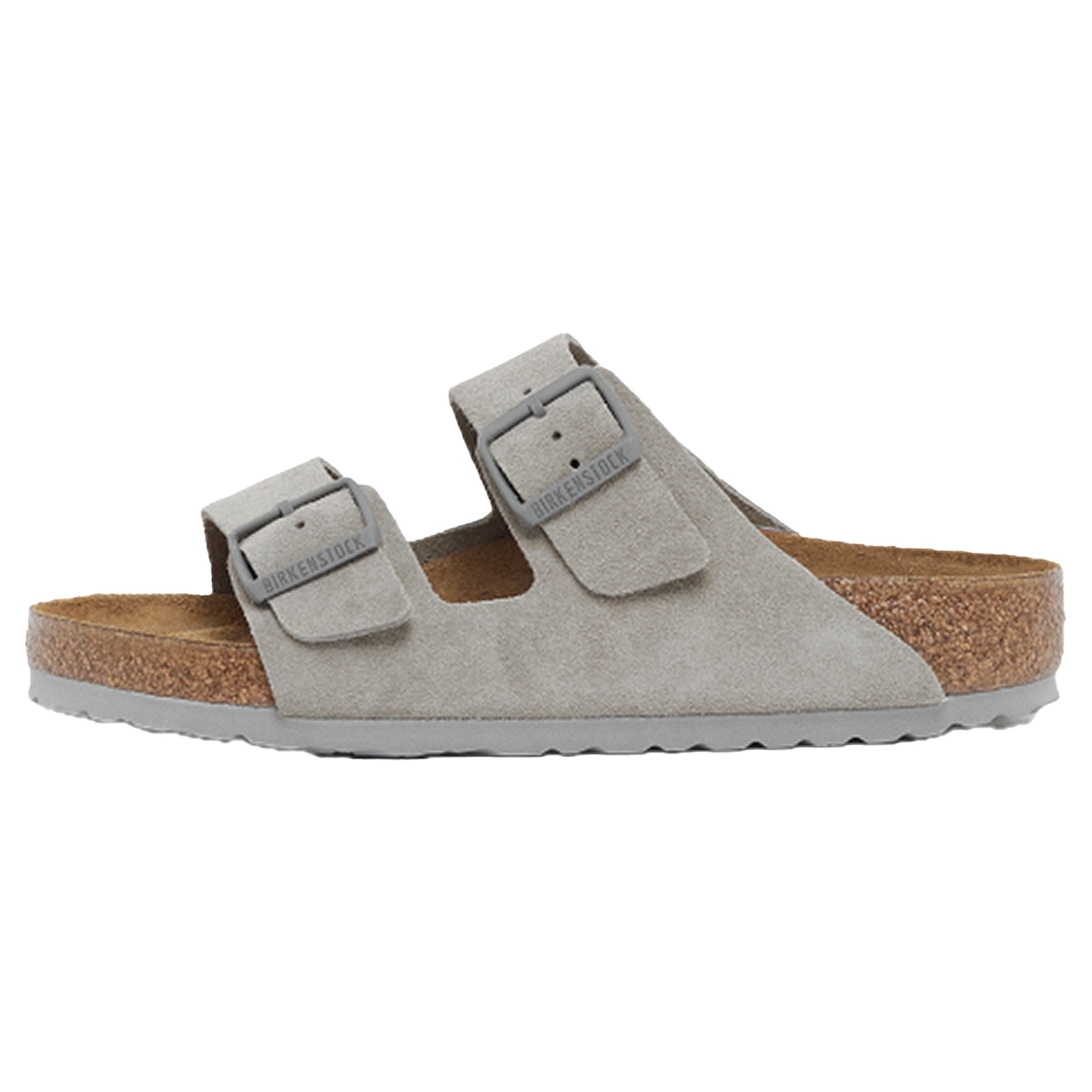 Birkenstock Arizona Suede Leather Sandals Slides Stone Latte Cream Mules Shoes