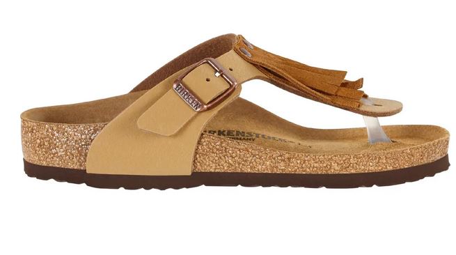 Kids deals size 31 NEW BIRKENSTOCK gizeh fringes birko-flor nubuck sandal in brown