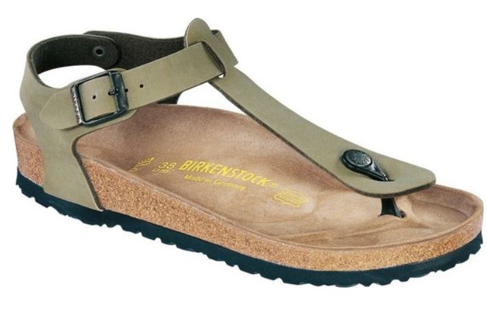 Birkenstock Kairo Khaki Green Nubuck Birko Flor Ankle Strap Sandals Slingback - Bartel-Shop