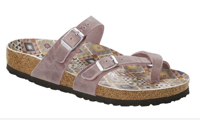 Birkenstock Mayari Arizona Ethno Lavender Blush Ochre Leather New Sandals Slides Thongs Mules Slippers - Bartel-Shop