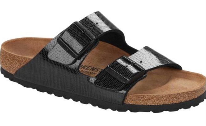 Birkenstock Gizeh Arizona Magical Metallic Maroon Rose Black Sandals BF Slides Flip Flops - Bartel-Shop