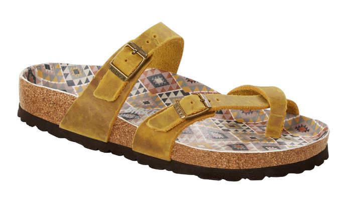 Birkenstock Mayari Arizona Ethno Lavender Blush Ochre Leather New Sandals Slides Thongs Mules Slippers - Bartel-Shop