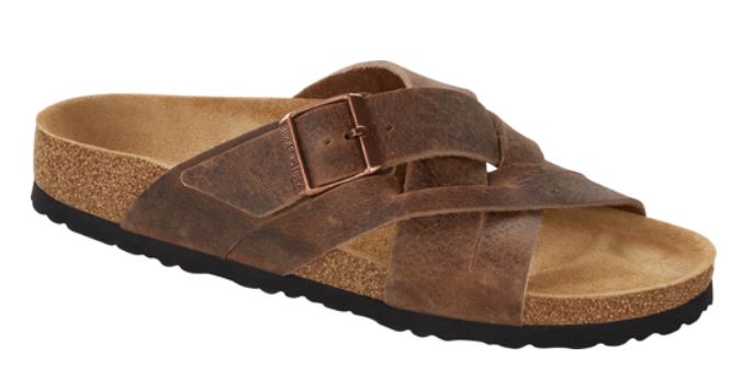 Birkenstock Lugano Camberra old tabacco Nubuck Leather Sandals Slides Mules NEW - Bartel-Shop