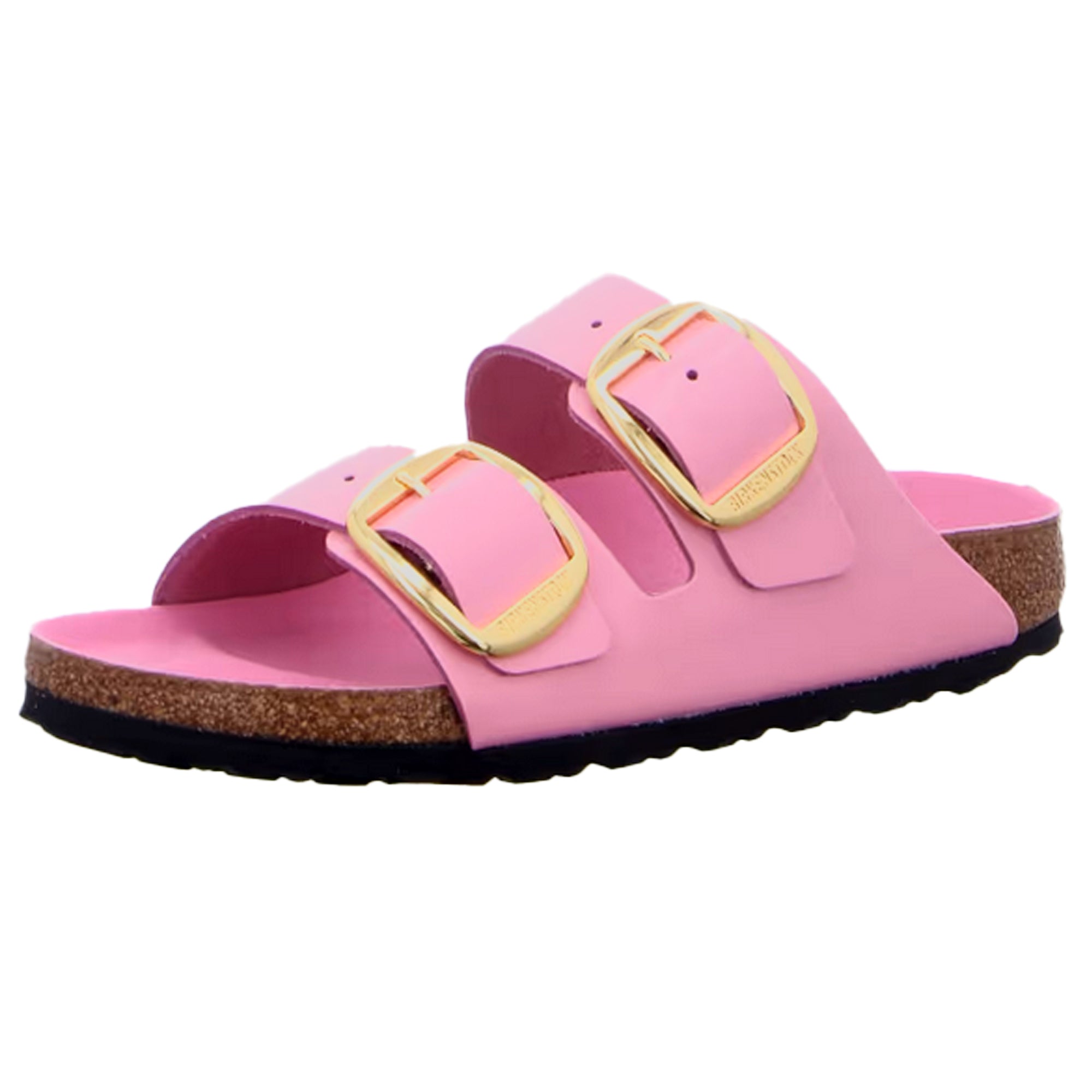 Birkenstock Arizona Big Buckle High Shine Patent Pink Green Sandals Slides NEW