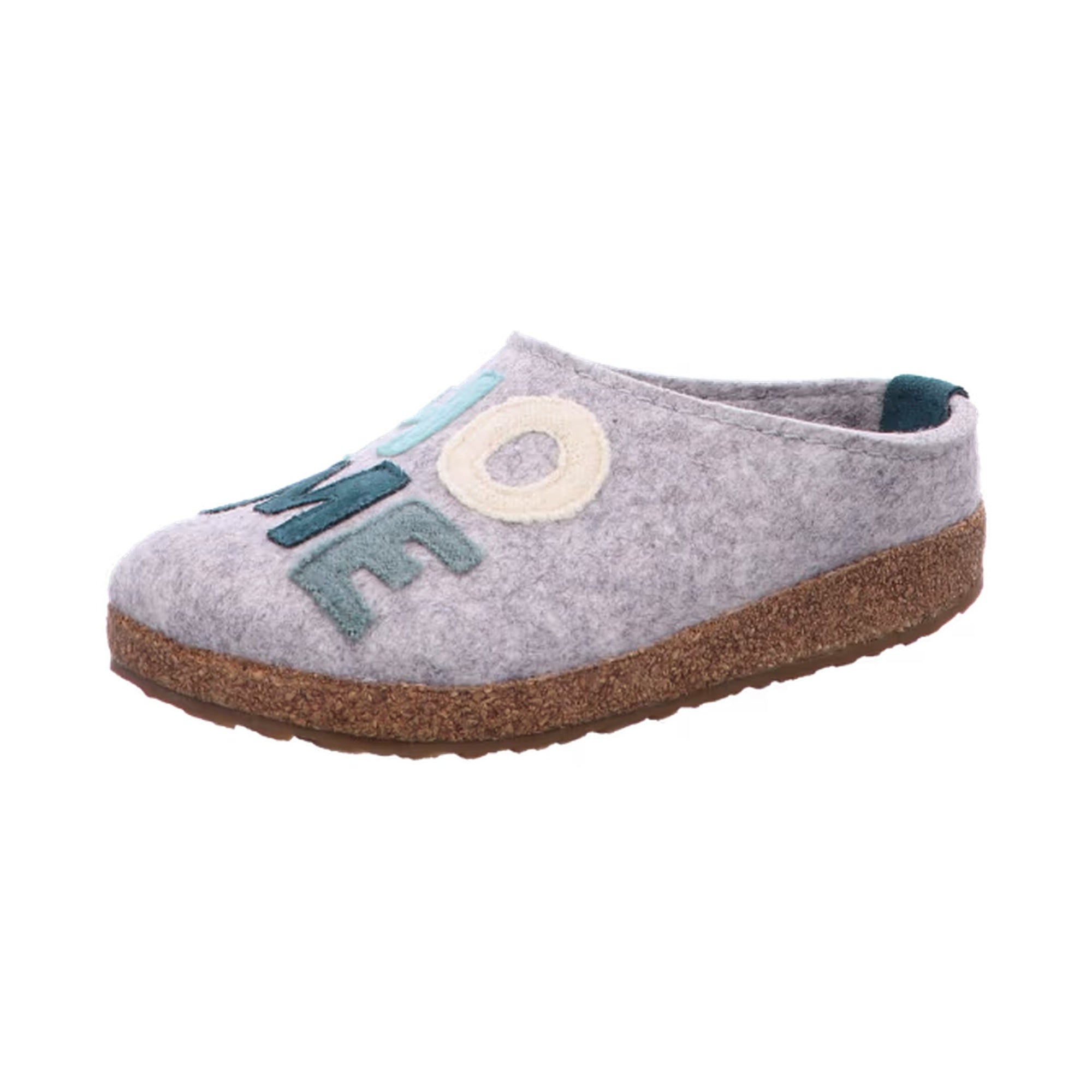 Haflinger Grizzly Home Grey Blue Wool Felt Clogs Mules Slippers Cozy Warm House Shoes