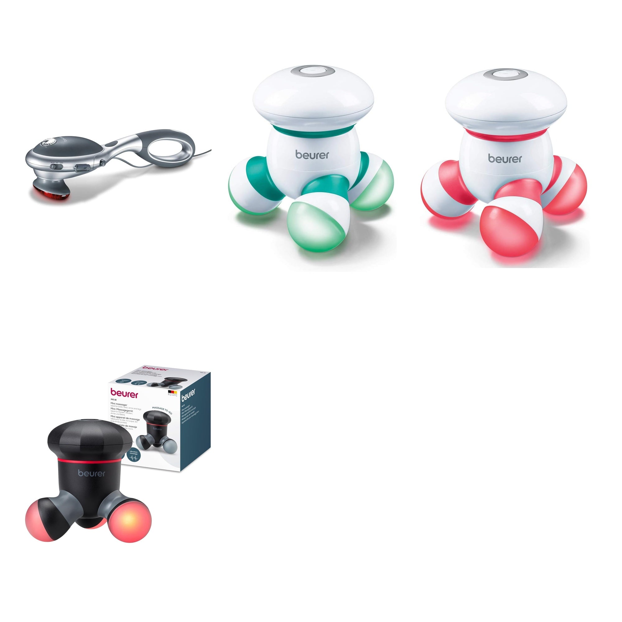 Beurer Mini Massager Vibration LED Tapping Infrared Heat MG 16 18 70 Relaxation Beurer Mini Massager Vibration LED Tapping Infrared Heat MG 16 18 70 Relaxation