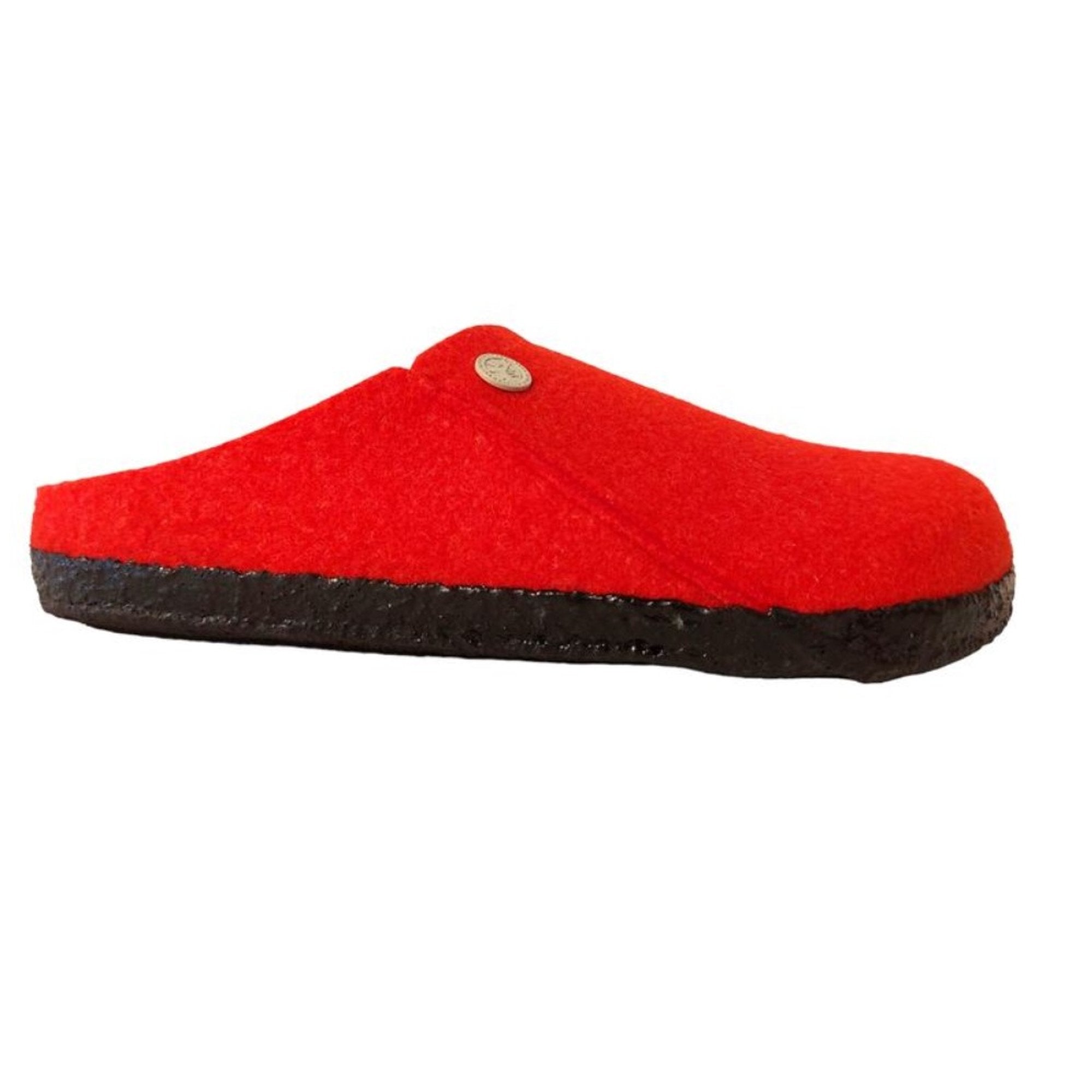Birkenstock Zermatt Wool Felt Clogs Mules Slippers Cozy Toffee Red New