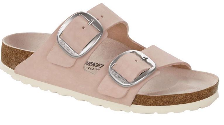 Birkenstock Arizona Big Buckle Leather Brandy Rose Slippers Sandals Slides NEW - Bartel-Shop