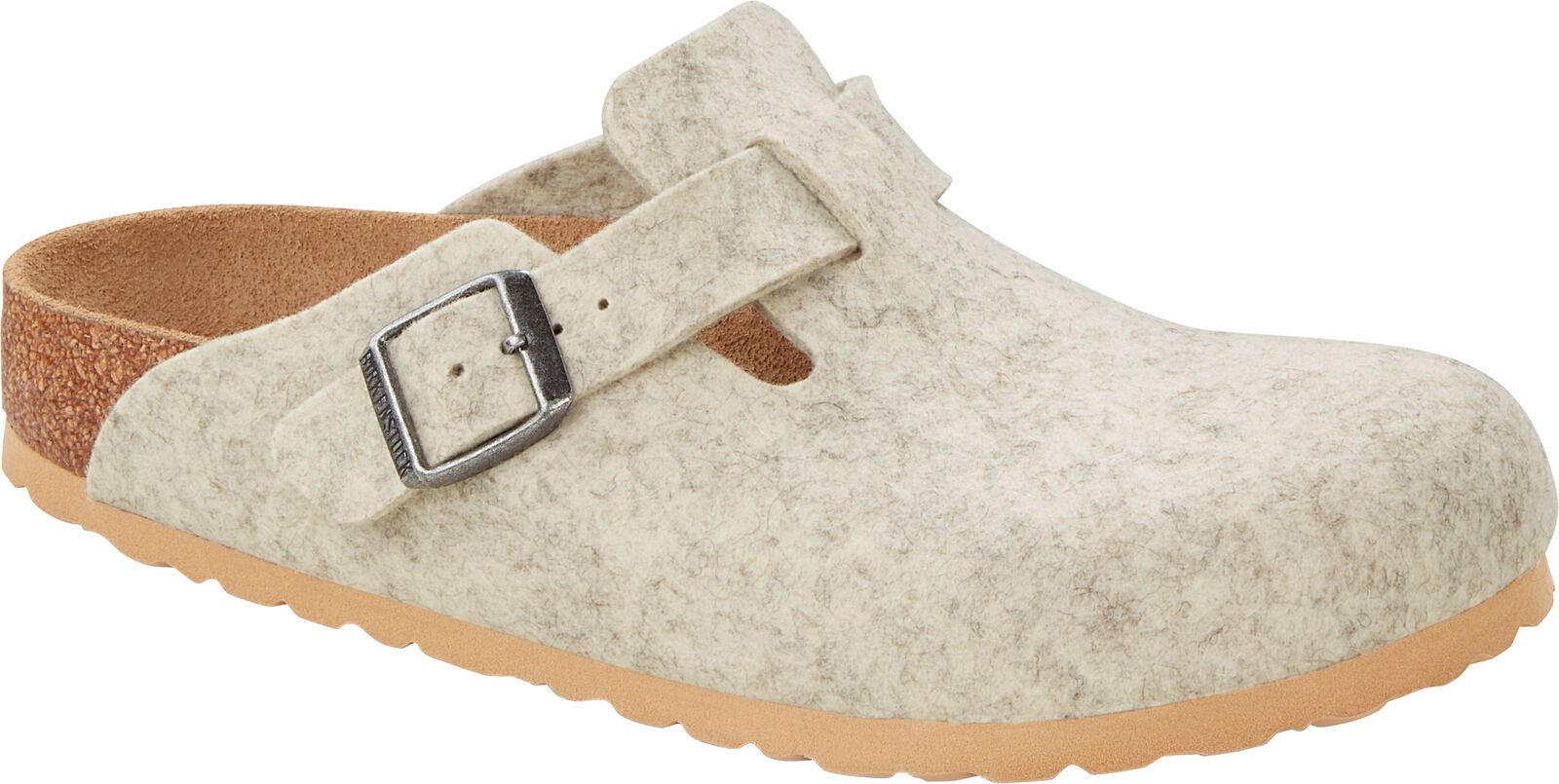 Birkenstock Boston Eggshell Beige Wool Felt Clogs Mules Slippers 9 Narrow