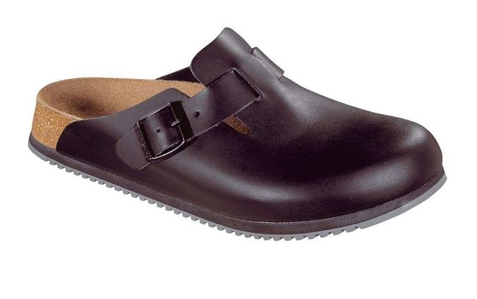 Birkenstock Boston SL Clogs Mules Work Grip Leather Slippers Sandals Shoes Black - Bartel-Shop
