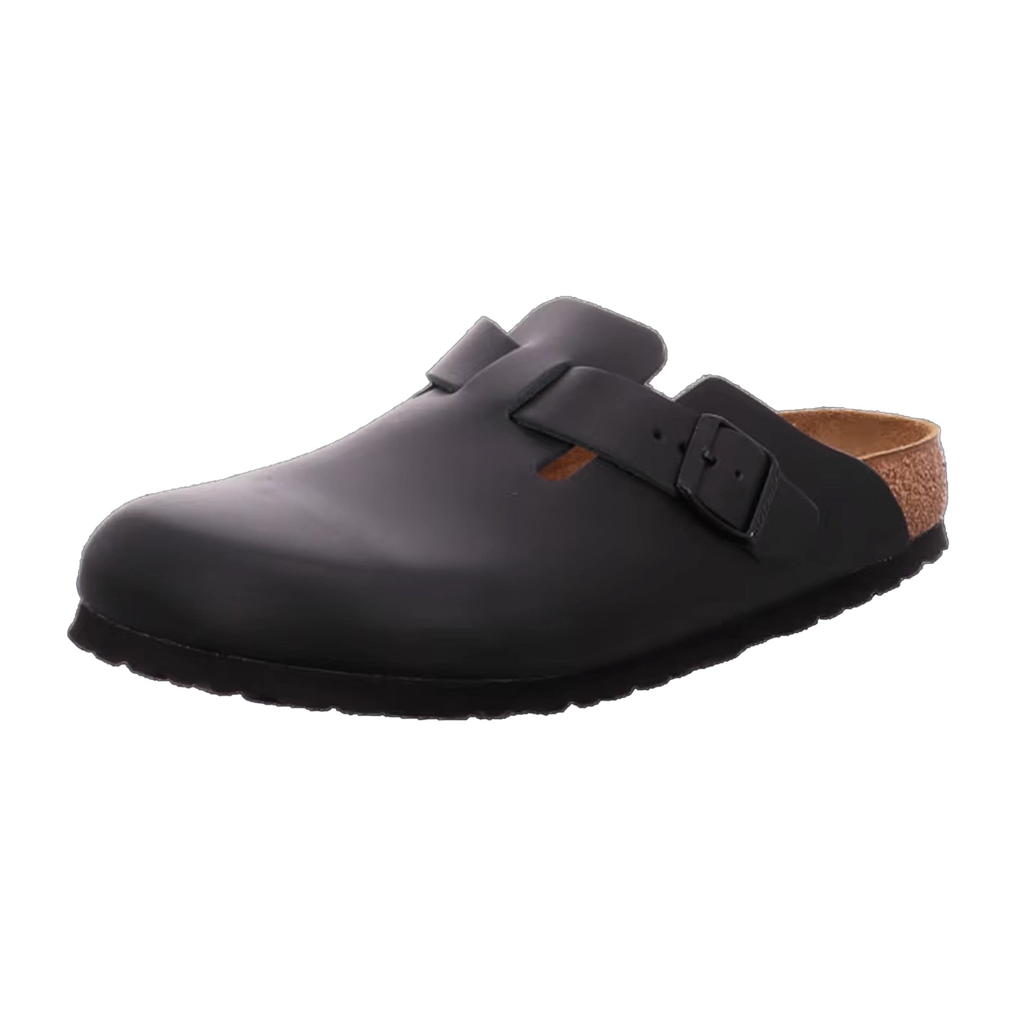 Birkenstock Boston Black Natural Leather Clogs Mules Slippers Shoes women men