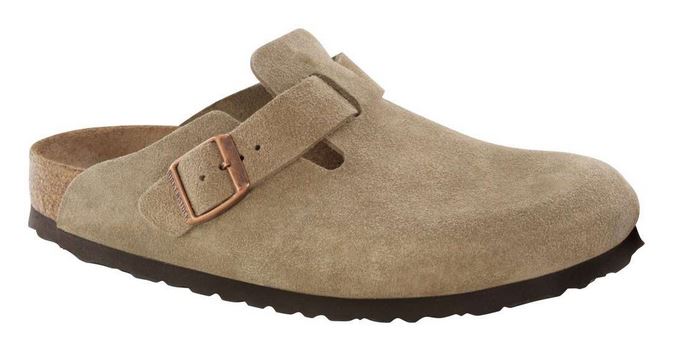Birkenstock Boston Mink Mocca Taupe Suede Leather SFB Mules Clogs Slides Sandals - Bartel-Shop