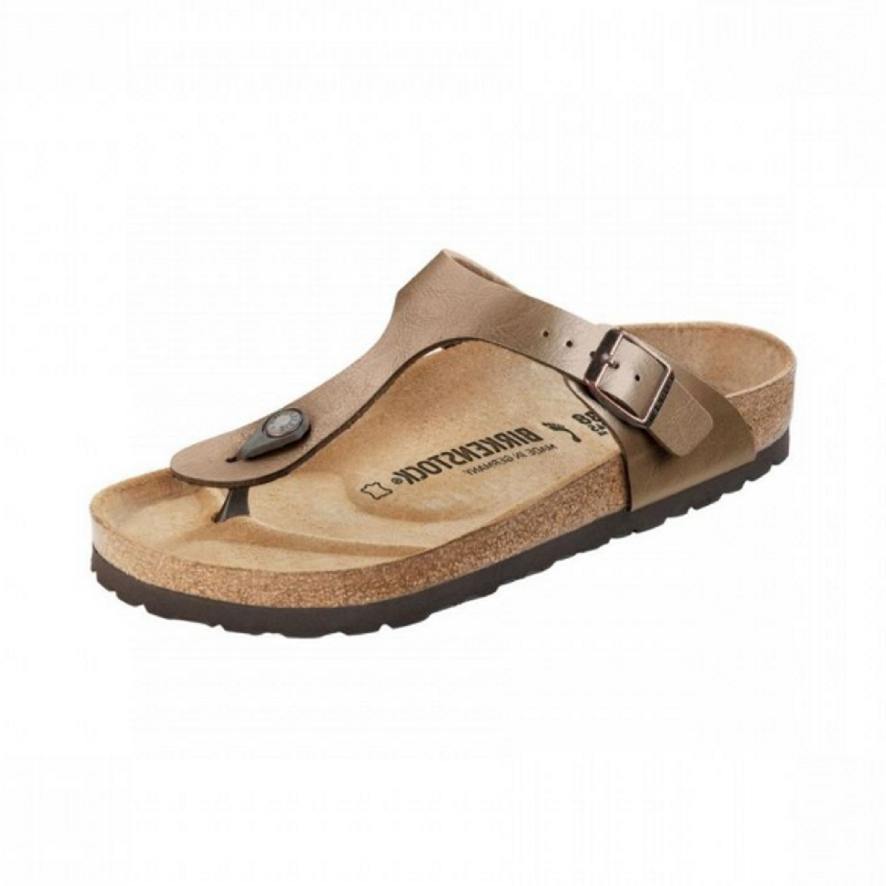 Birkenstock Gizeh Slippers Regular taupe, metallic leatherette - Bartel-Shop