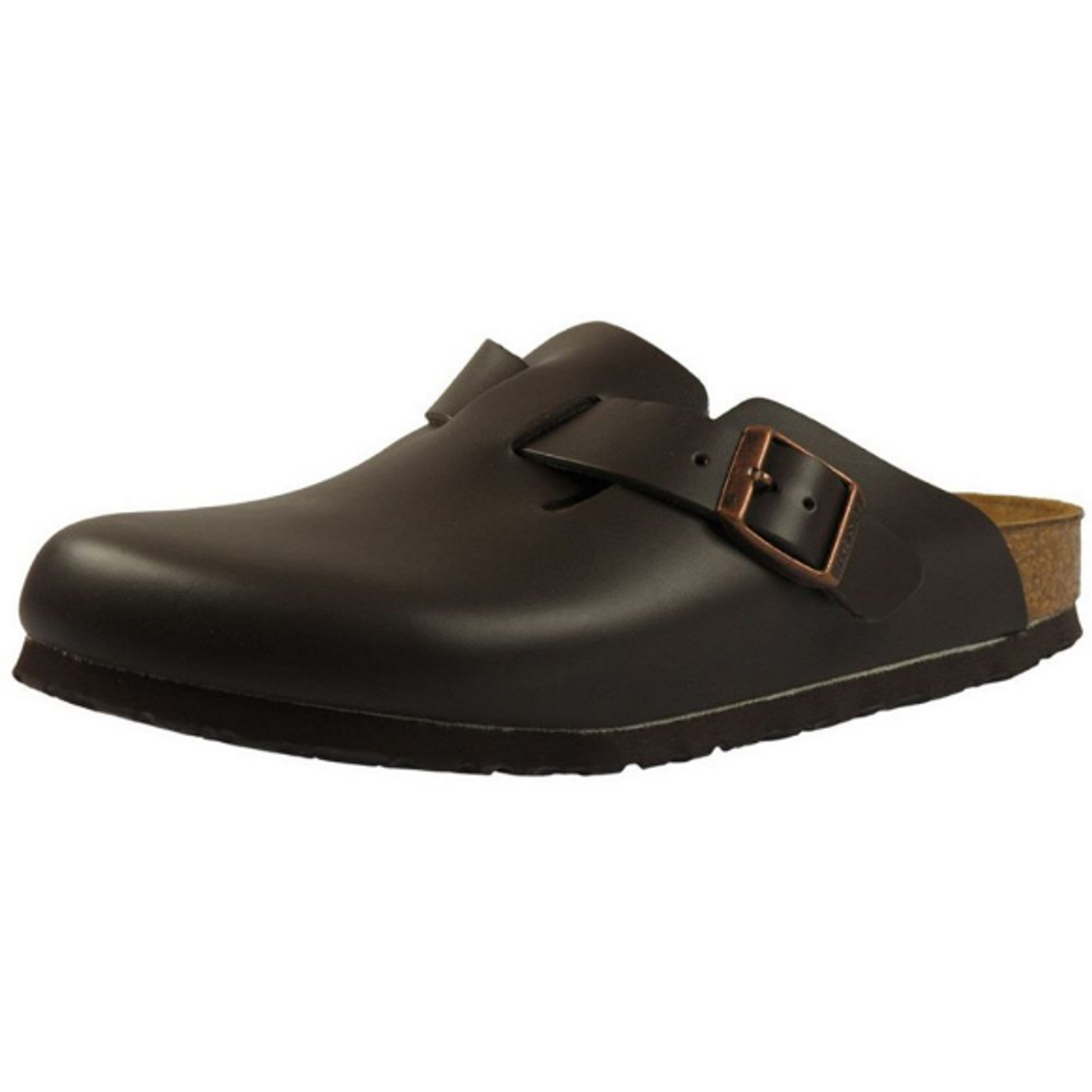 Birkenstock Boston Clogs Regular dark brown smooth leather - Bartel-Shop