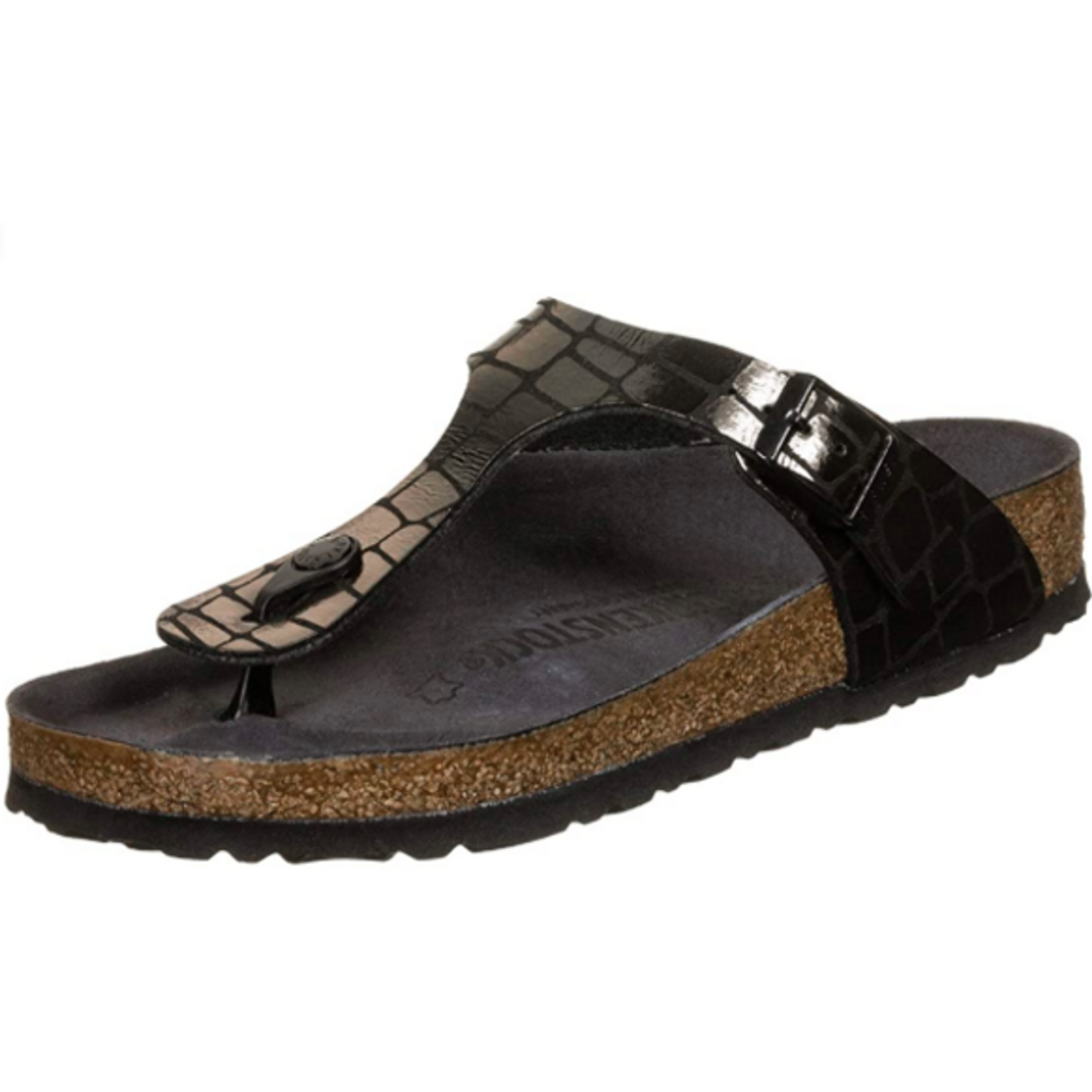 Birkenstock Gizeh toe separator dark brown leatherette - Bartel-Shop