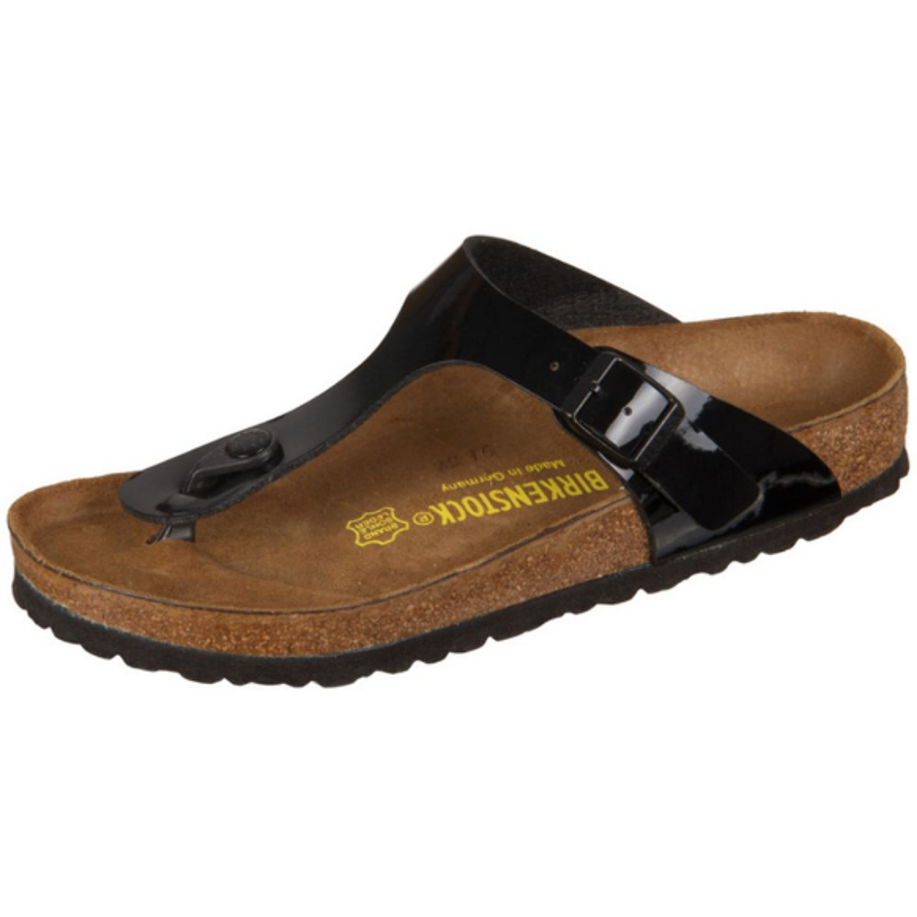 Birkenstock Gizeh toe separator beige Birko-Flor, lacquer - Bartel-Shop
