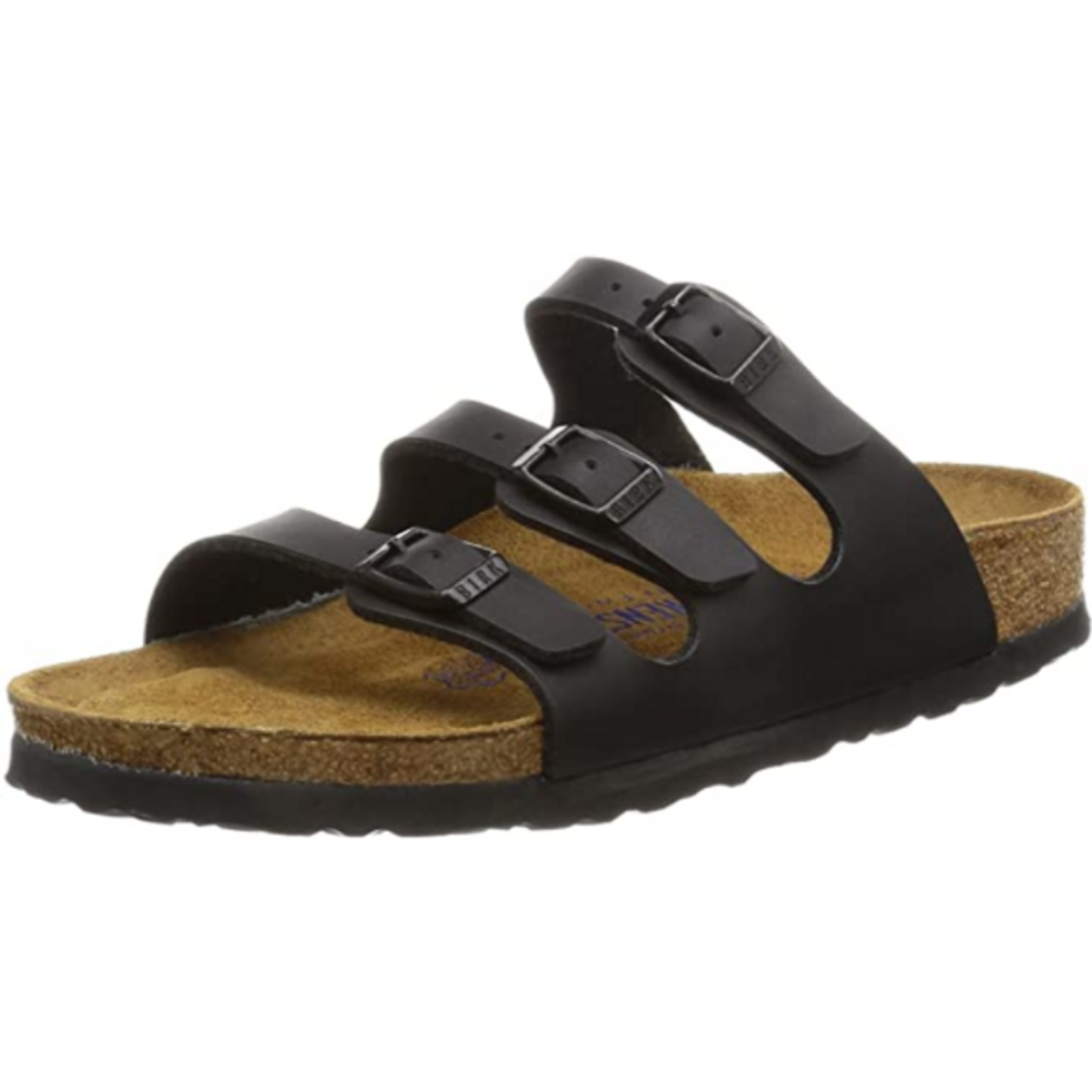 Birkenstock Florida mule regular soft footbed black Birko-Flor - Bartel-Shop