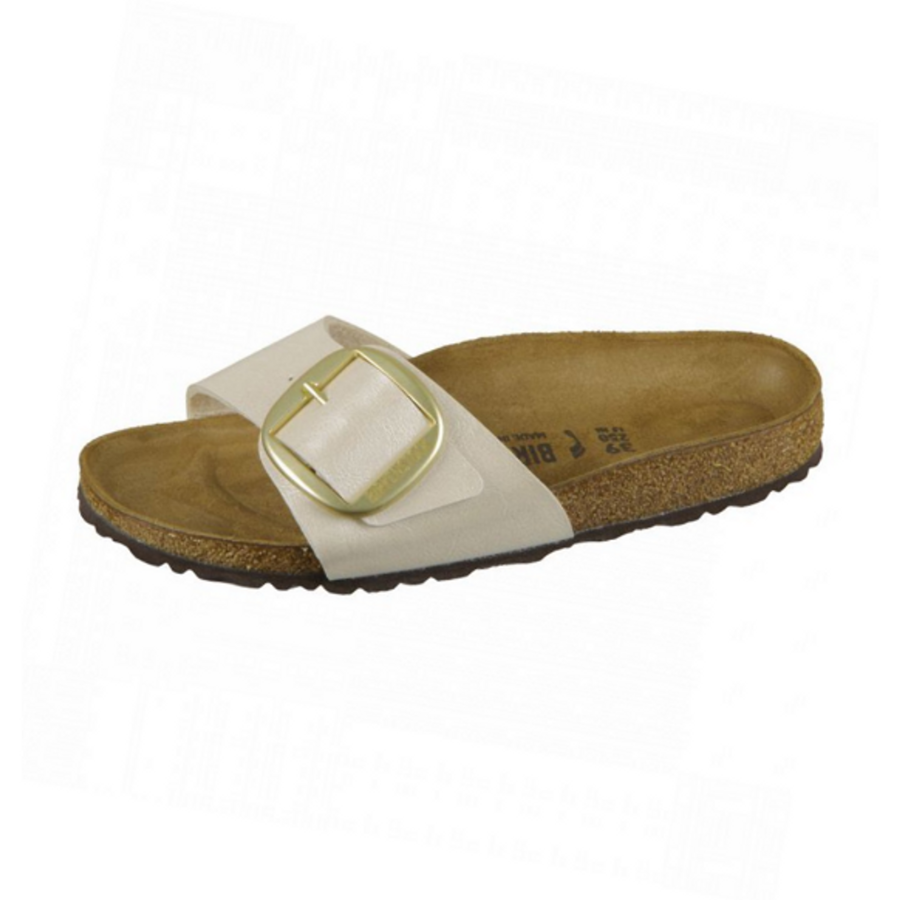Birkenstock Madrid Big Buckle Narrow gracefull pearl white Birkoflor - Bartel-Shop