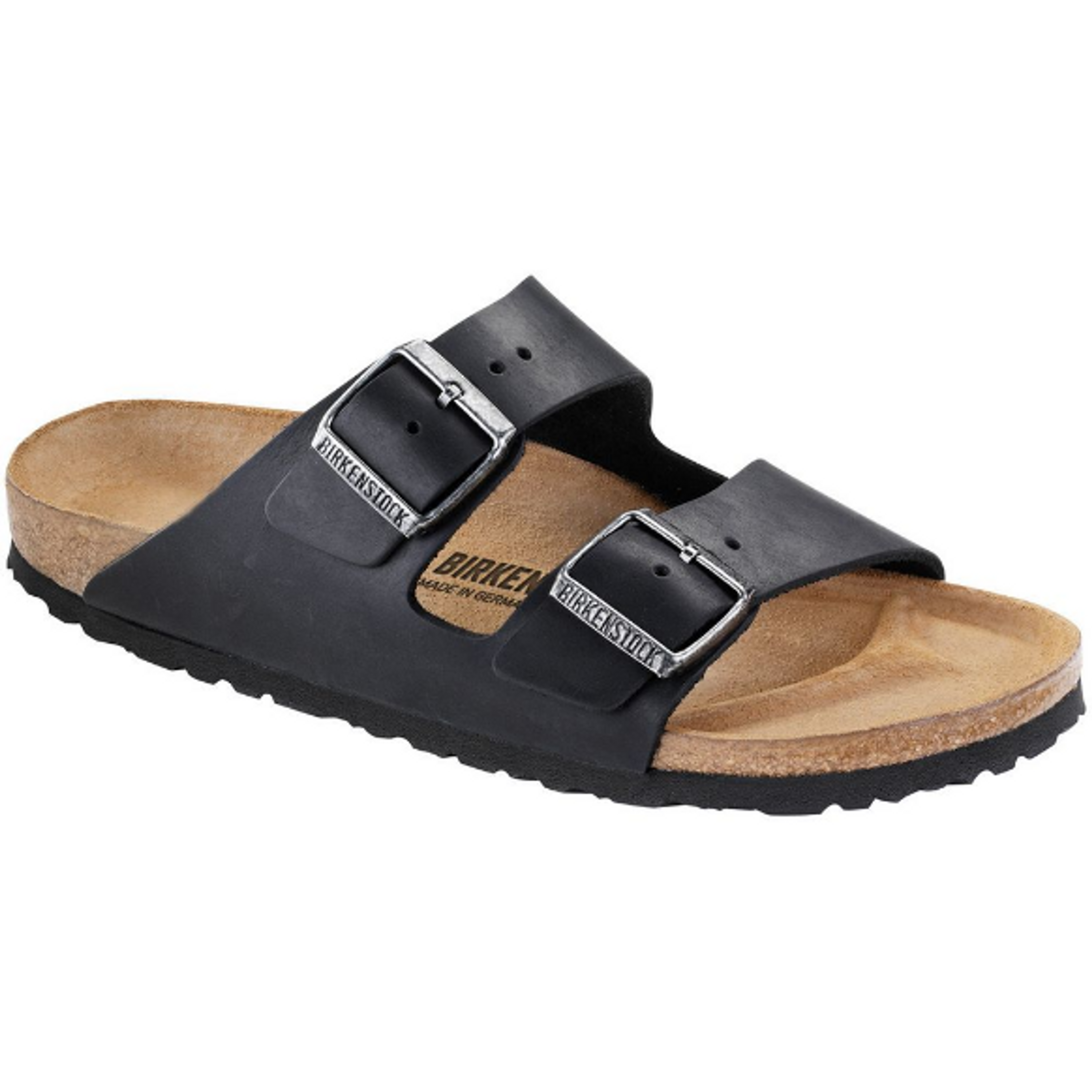 Birkenstock Arizona Mules narrow black oiled nubuck leather - Bartel-Shop