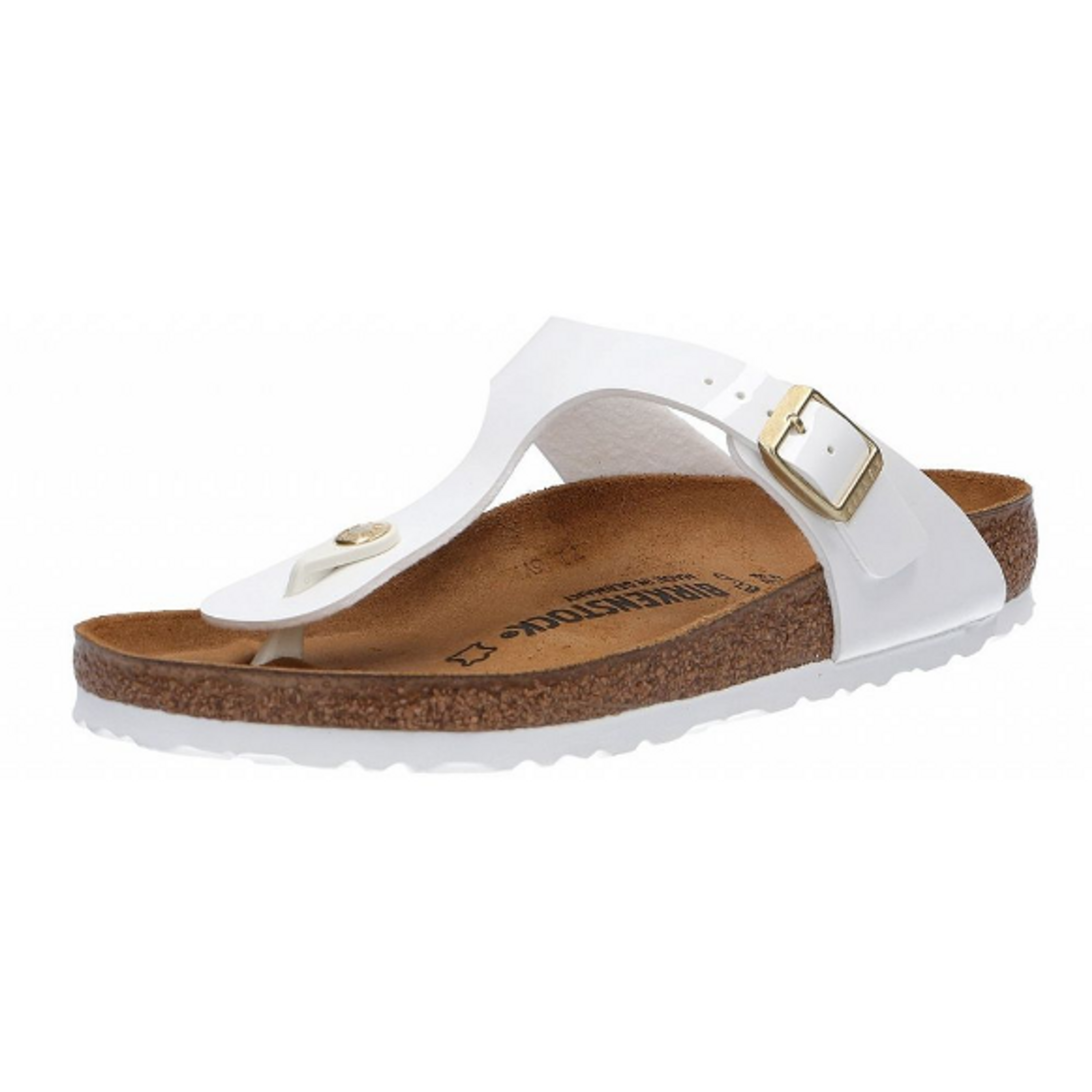 Birkenstock Gizeh toe separator White Birko-Flor, lacquer - Bartel-Shop