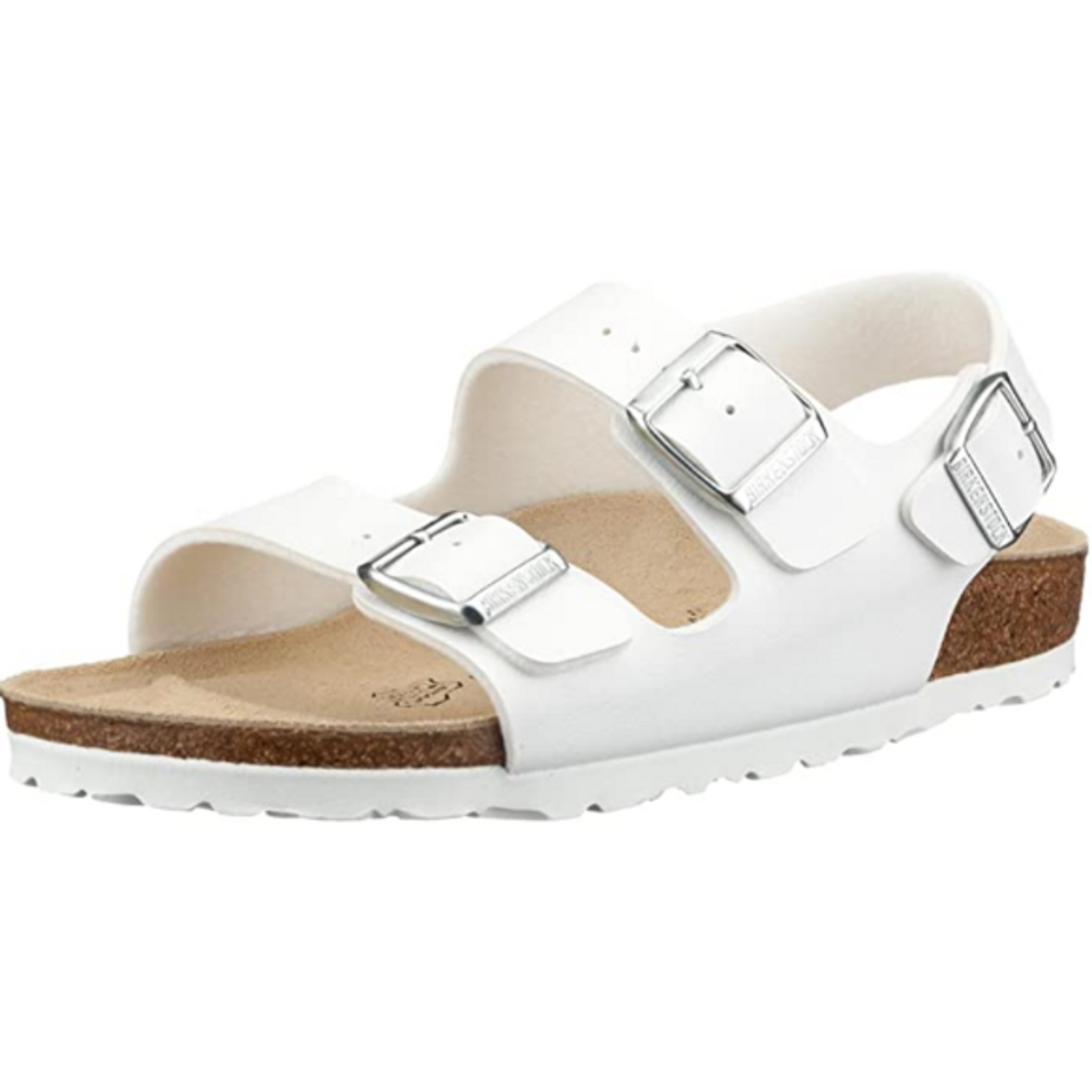 Birkenstock Milano Unisex Narrow Sandals White Birko-Flor - Bartel-Shop