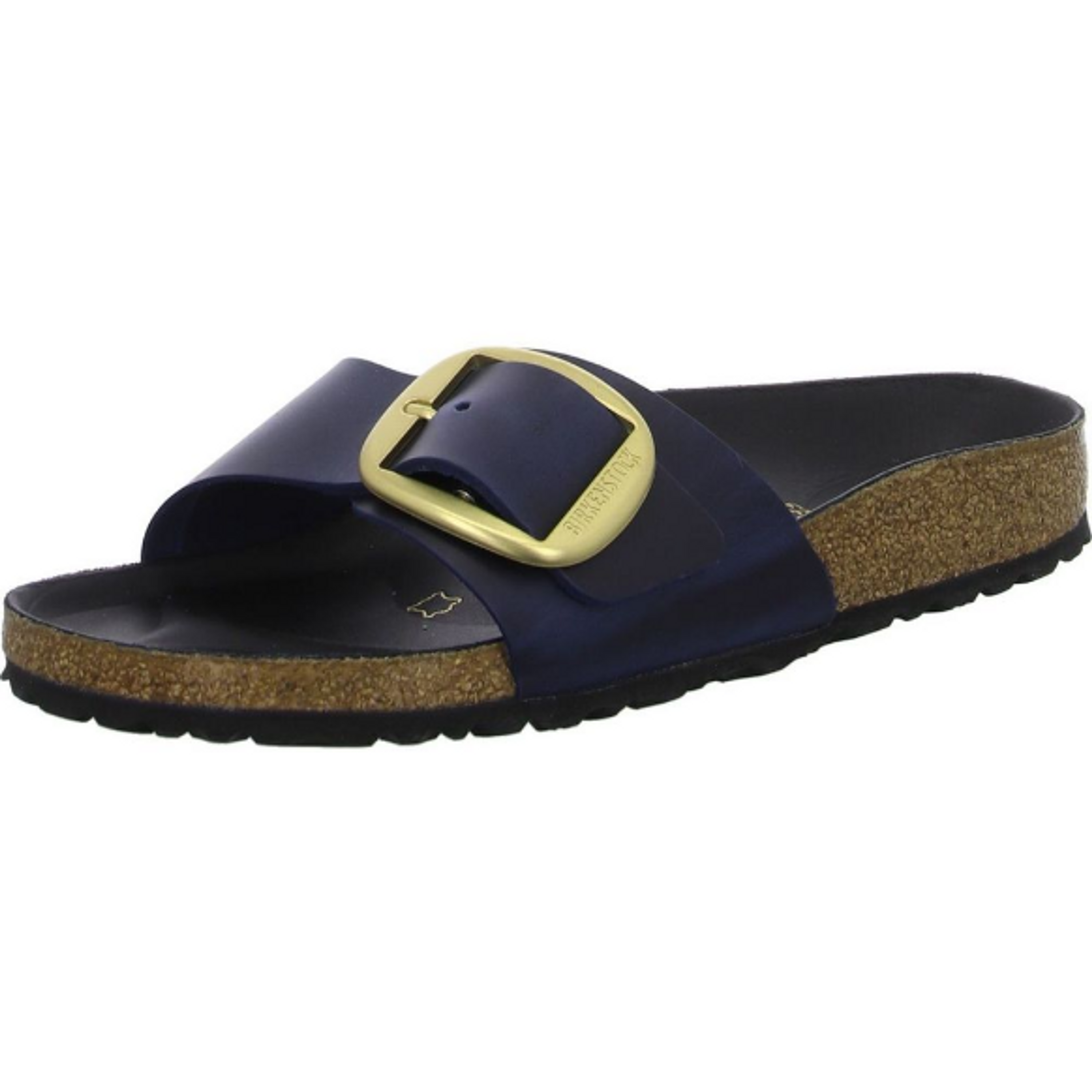 Birkenstock Madrid Big Buckle Mules blue Nubuck leather - Bartel-Shop