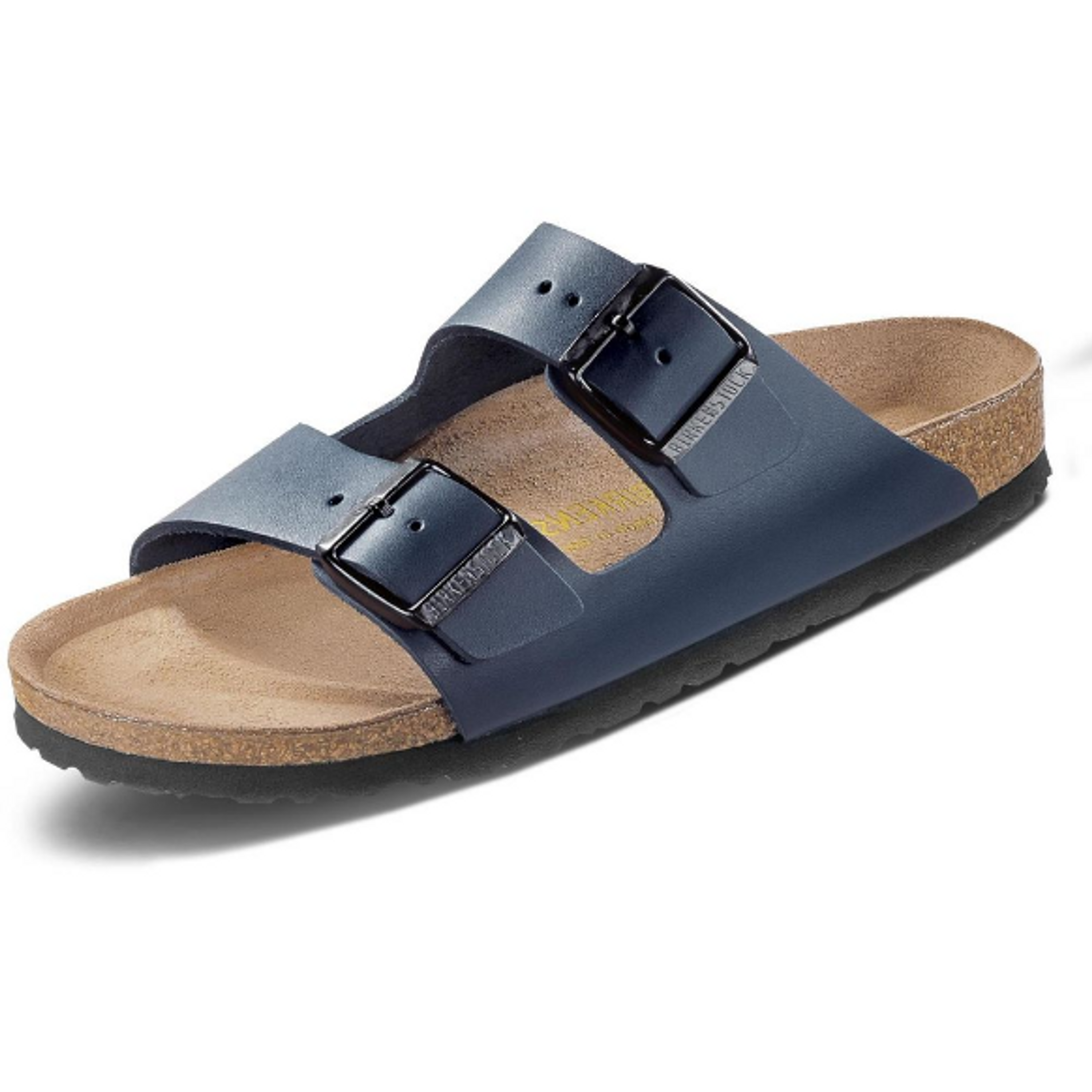 Birkenstock Arizona Mules narrow blue smooth leather - Bartel-Shop