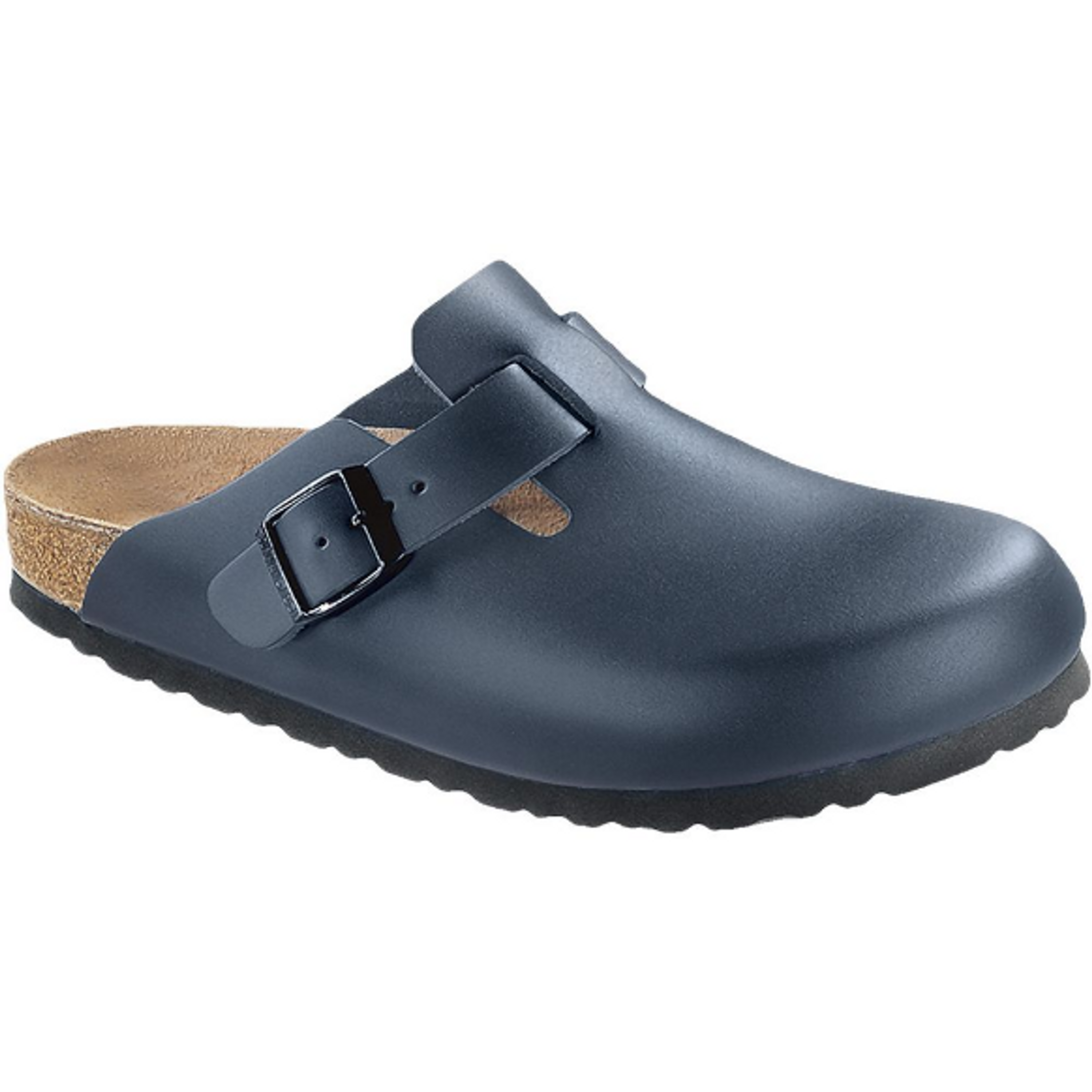 Birkenstock Boston clogs blue smooth leather - Bartel-Shop