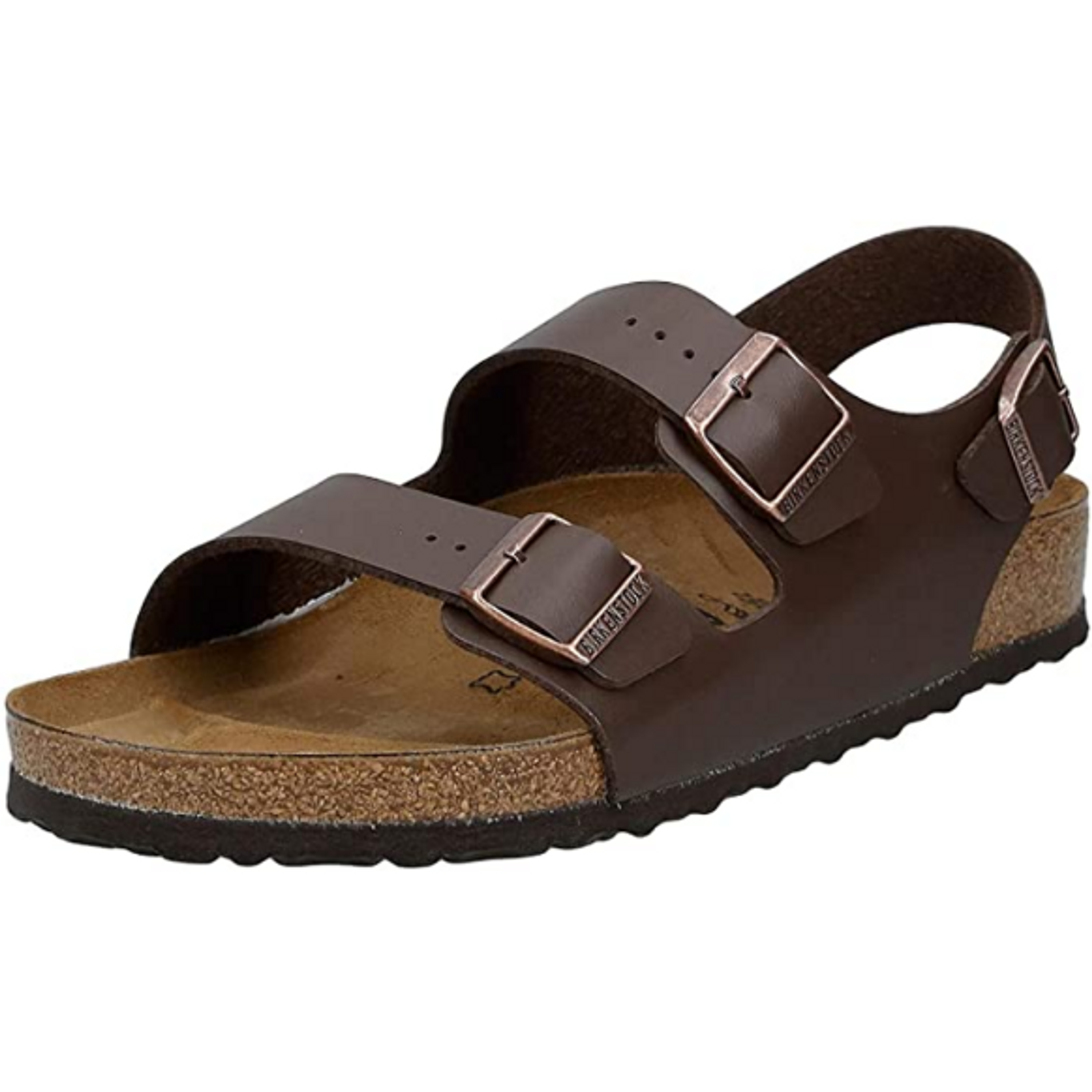 Birkenstock Milano unisex sandals regular dark brown Birko-Flor - Bartel-Shop