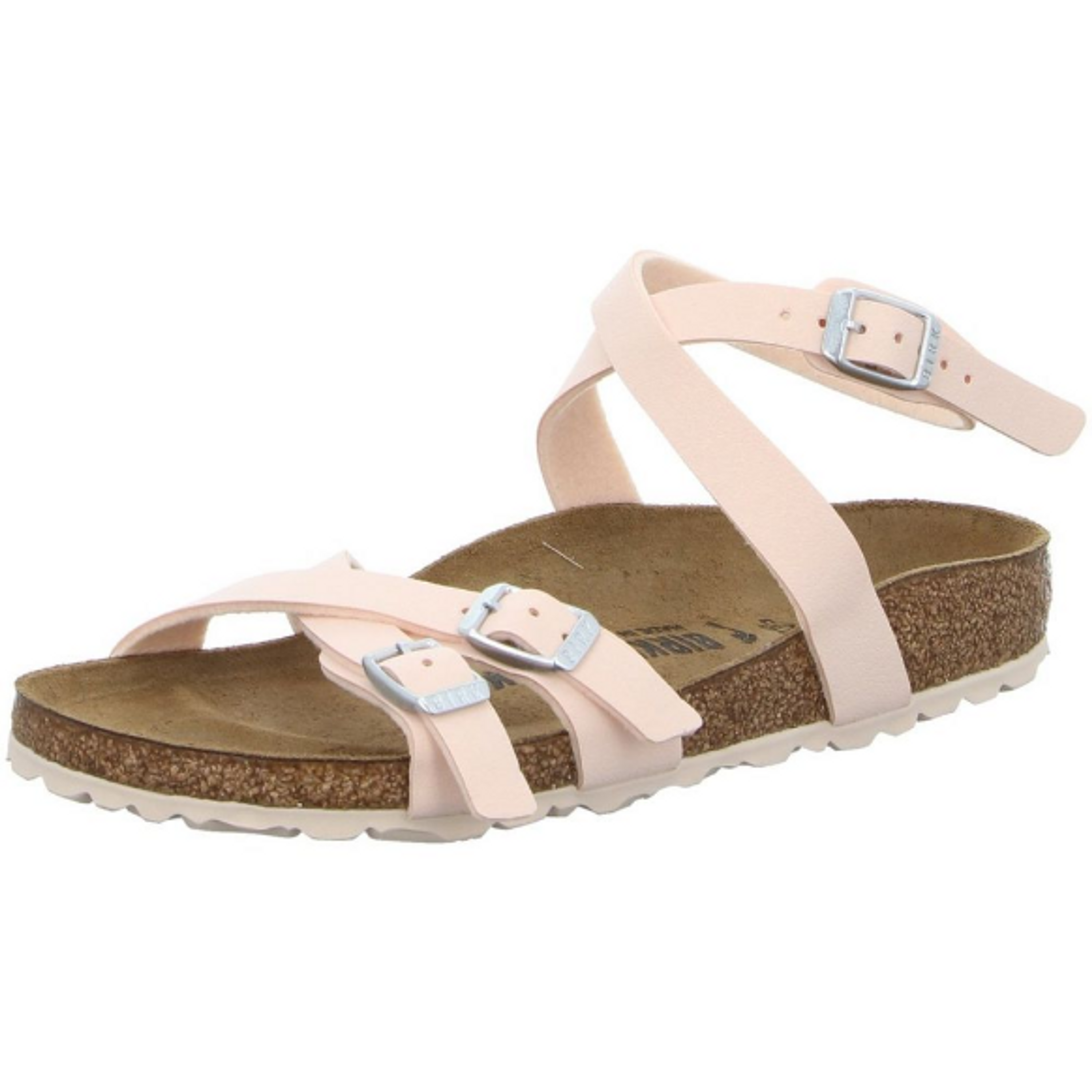Birkenstock Blanca sandals pink Birko-Flor, Birkibuc - Bartel-Shop