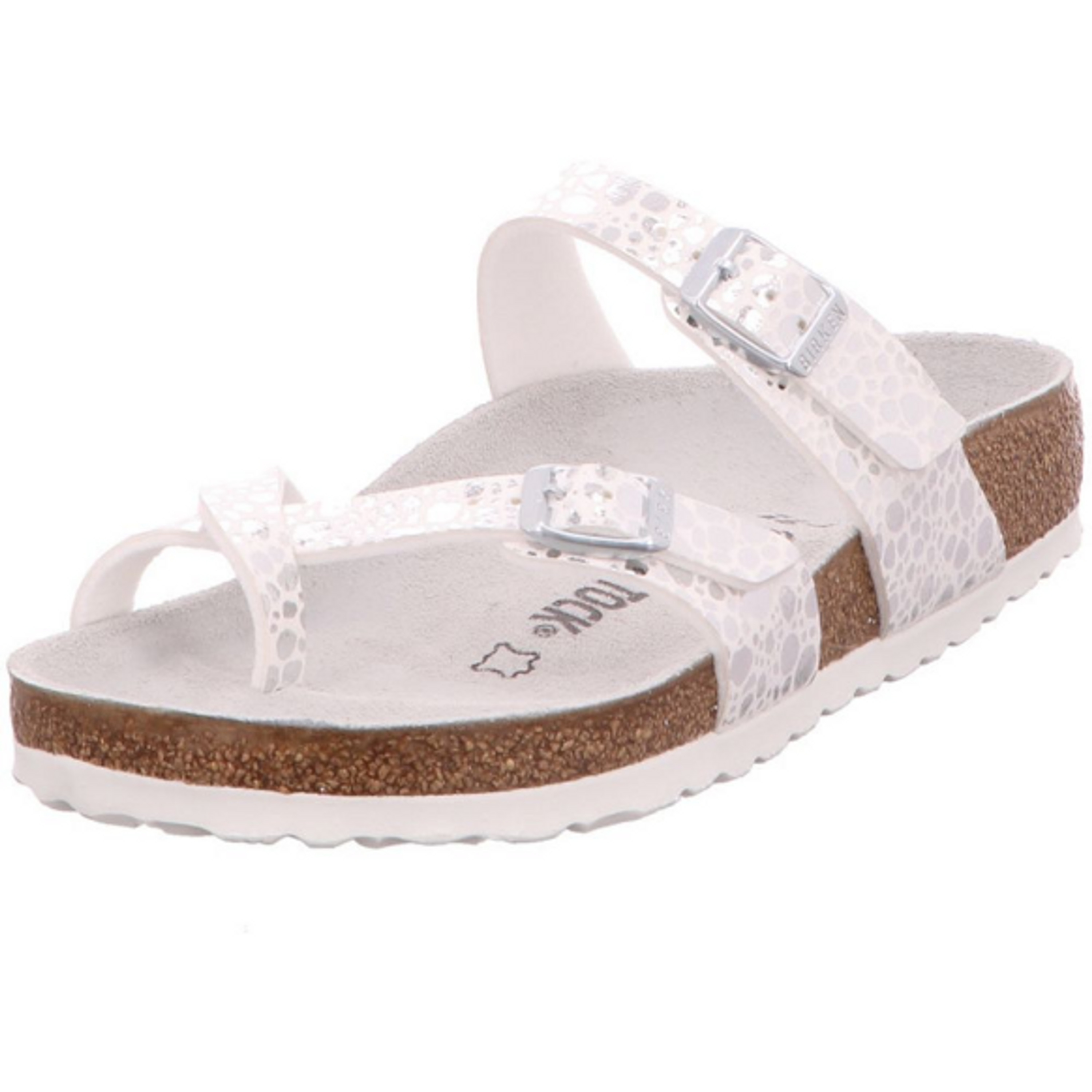 Birkenstock Mayari mules Regular silver Birko-Flor - Bartel-Shop