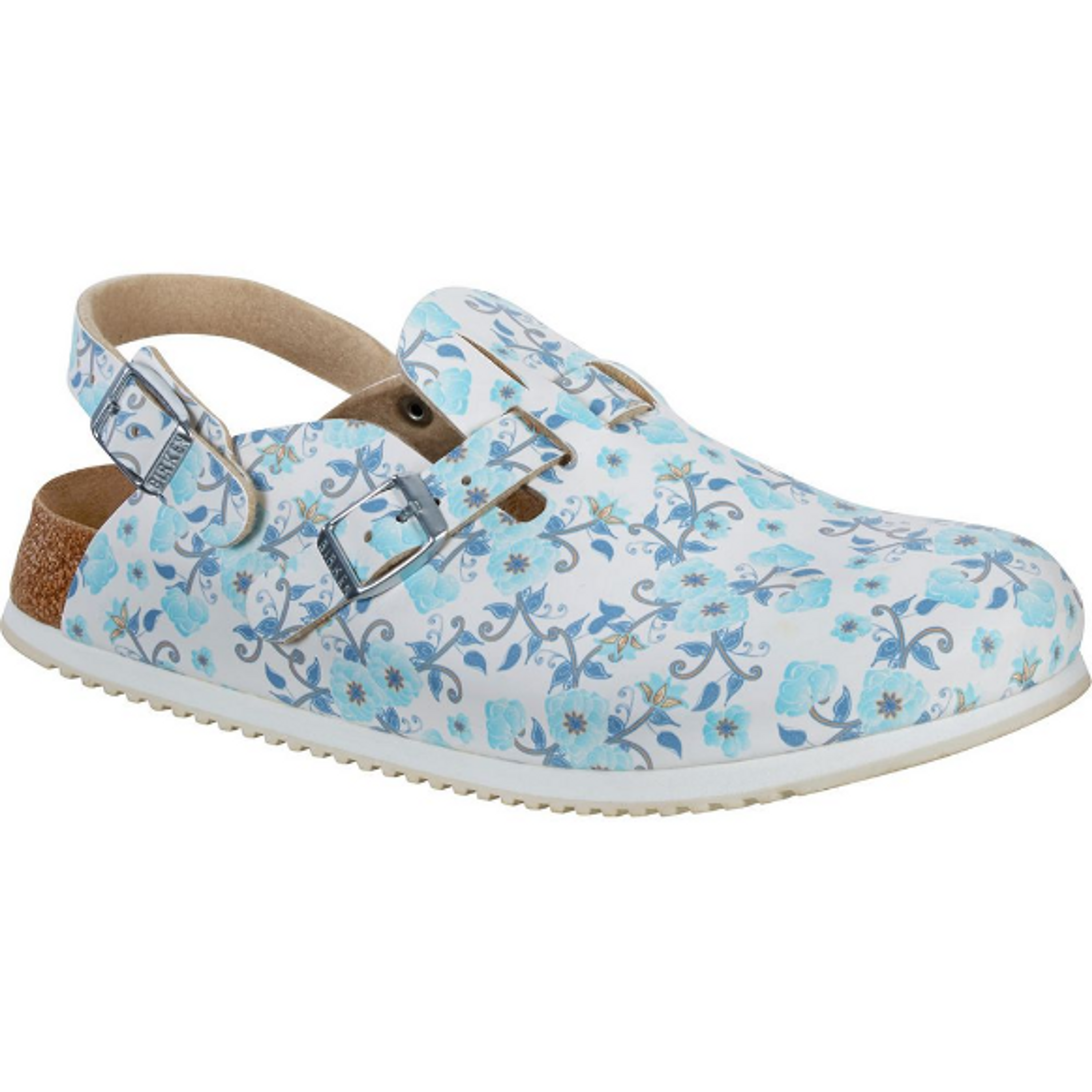 Birkenstock Kay SL Clogs Narrow blue, colorful Birko-Flor - Bartel-Shop