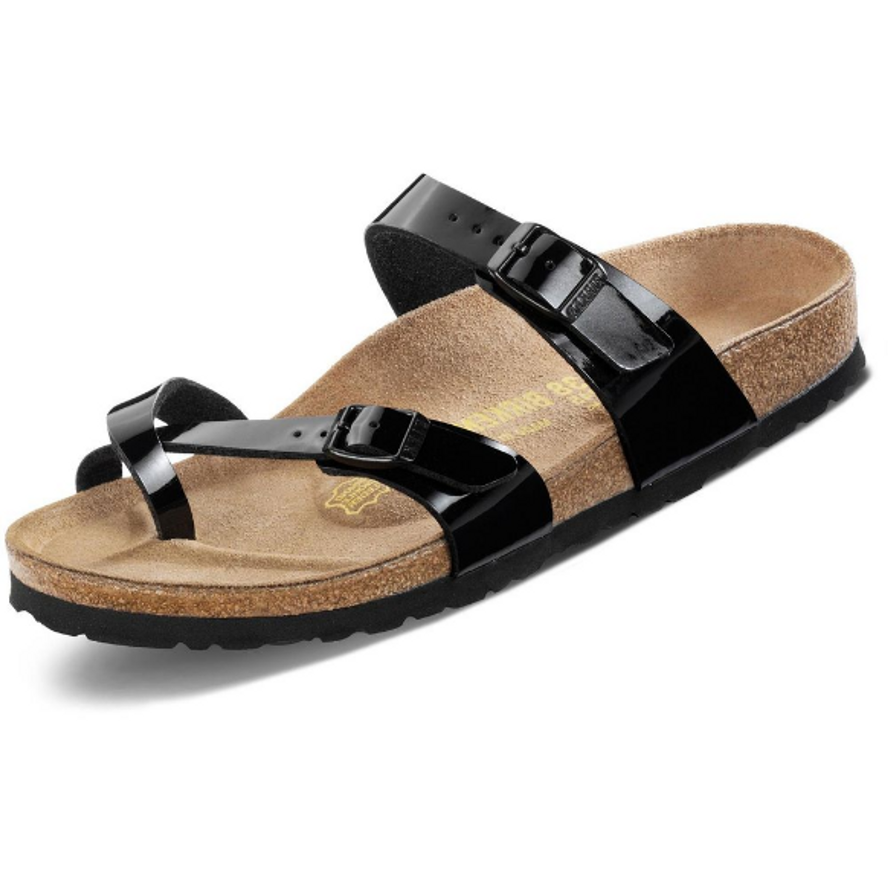 Birkenstock Mayari Slippers Narrow black, lacquer paint - Bartel-Shop