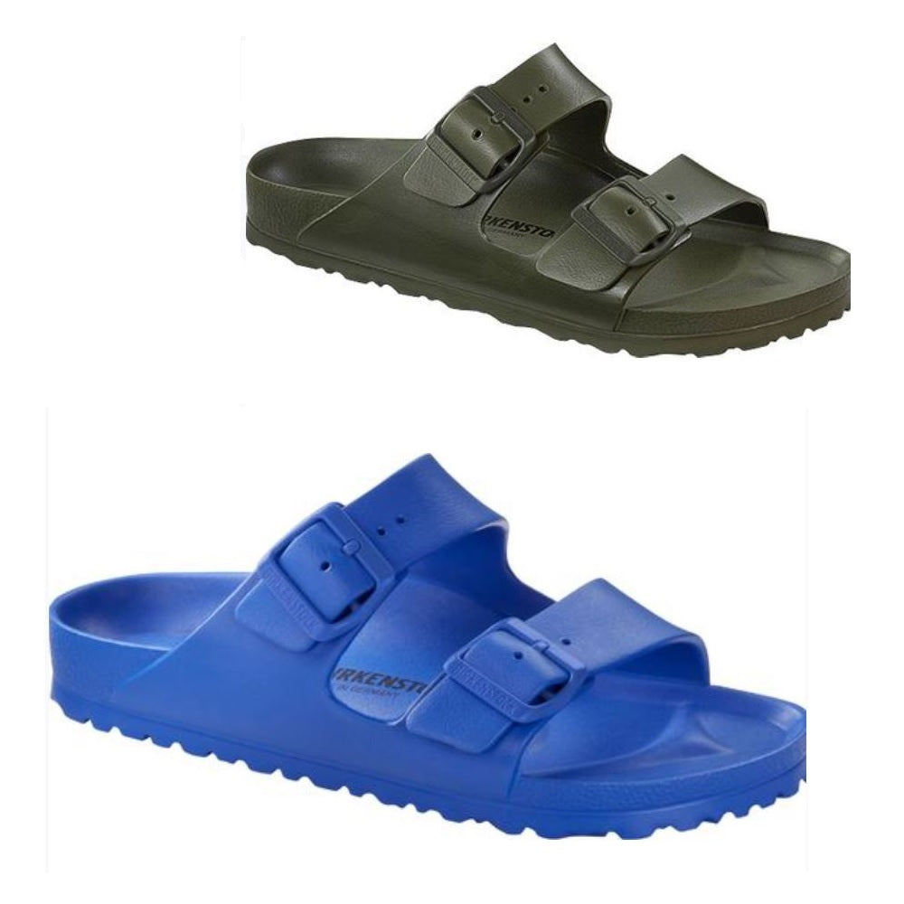 Birkenstock Arizona EVA Khaki Ultra Blue Waterproof Sandals Beach Slides Mens - Bartel-Shop