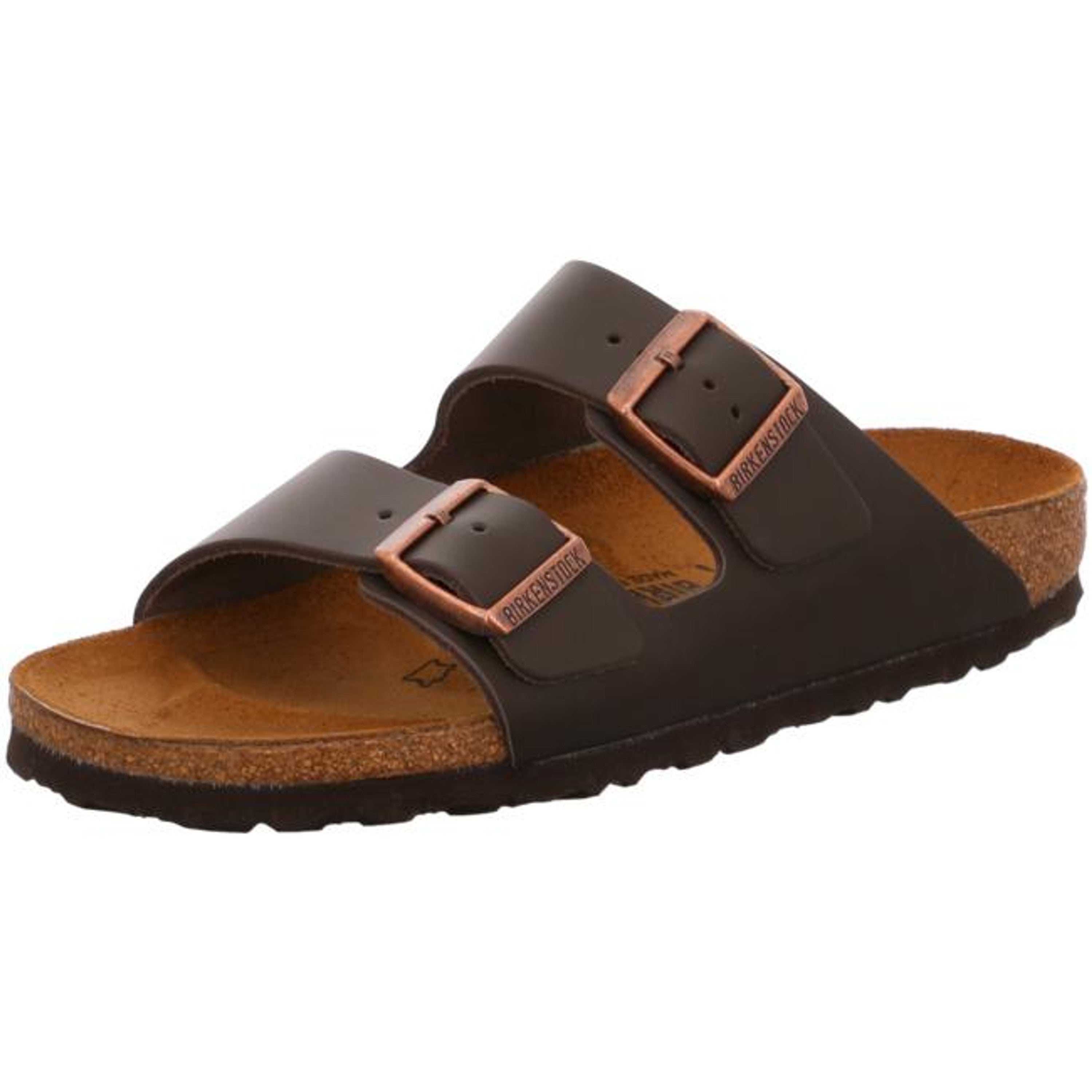 Birkenstock Arizona Mens Womens Sandals Slides Shoes Leather Dark Brown narrow - Bartel-Shop