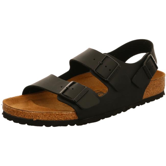 Birkenstock Milano Ankle Strap Slingback Sandals Shoes black BF regular - Bartel-Shop