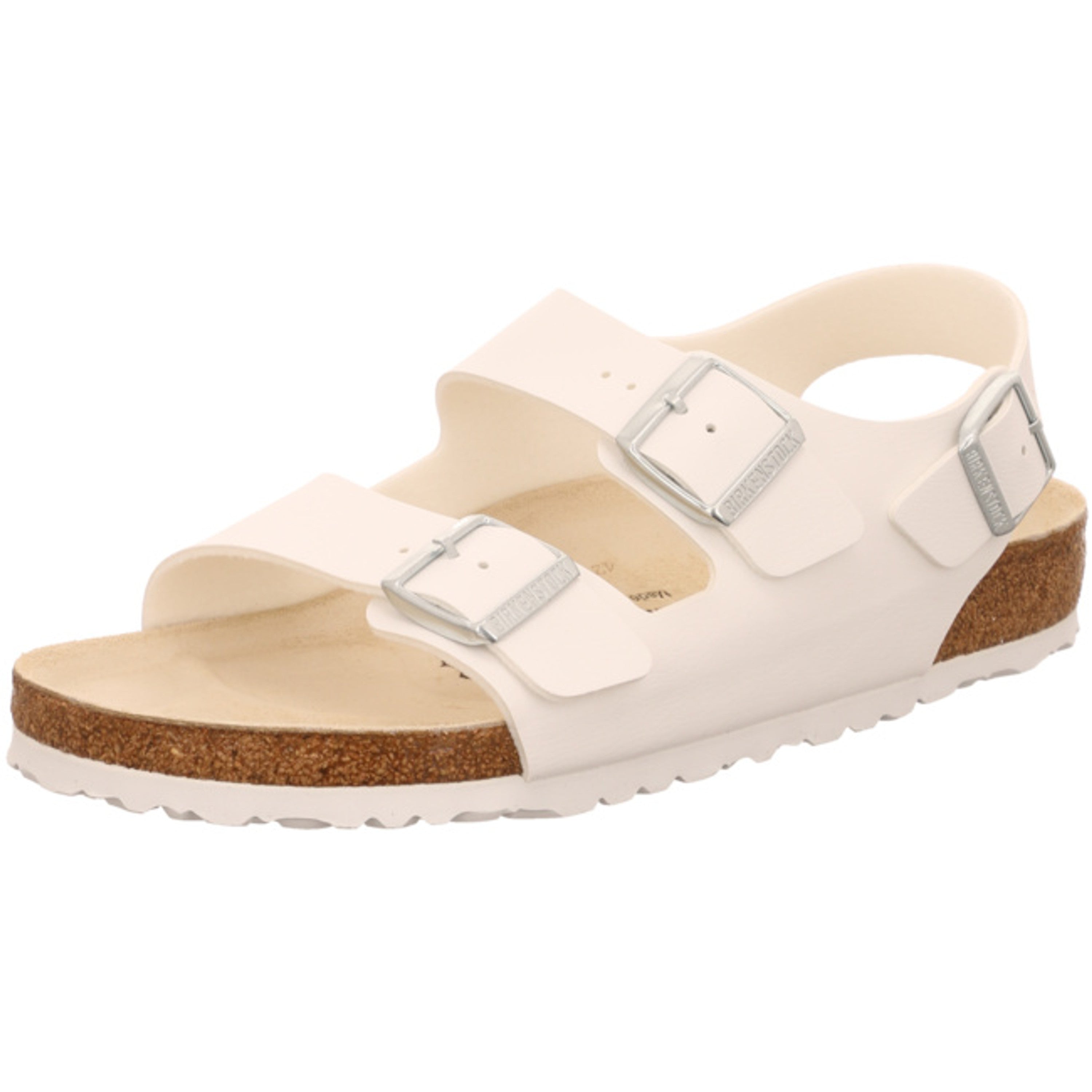 Birkenstock Milano Ankle Strap regular White Birko Flor Buckle Shoes Strappy Slingback Sandals Slippers - Bartel-Shop