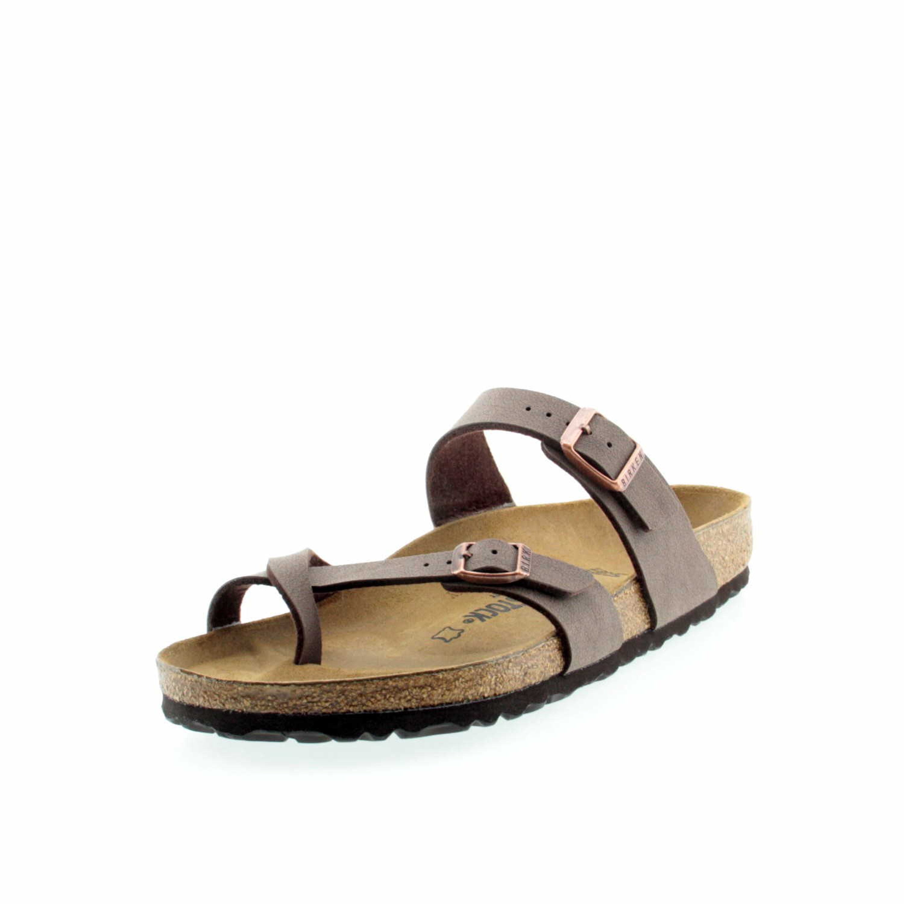 Birkenstock Mayari Mocca Nubuck Thongs Slides Sandals Brown Slippers Regular - Bartel-Shop