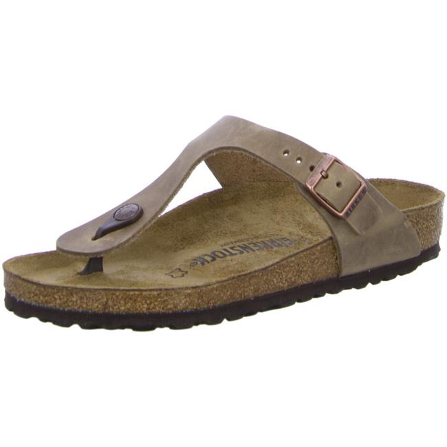 Birkenstock Gizeh Tabacco Brown Waxy Leather Sandals Slides Thongs Flip-Flops regular - Bartel-Shop