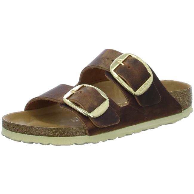 Birkenstock Arizona Big Buckle Sandals Slides Shoes Leather Cognac narrow - Bartel-Shop