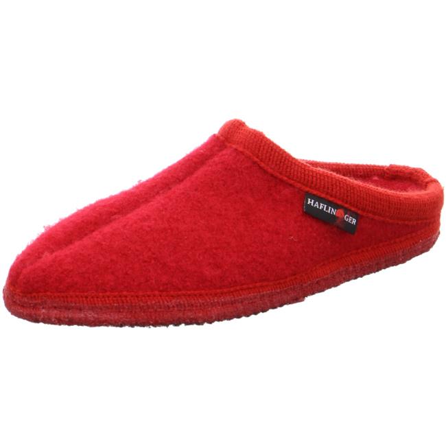 Haflinger Slippers red male Sandals Clogs Textile - Bartel-Shop